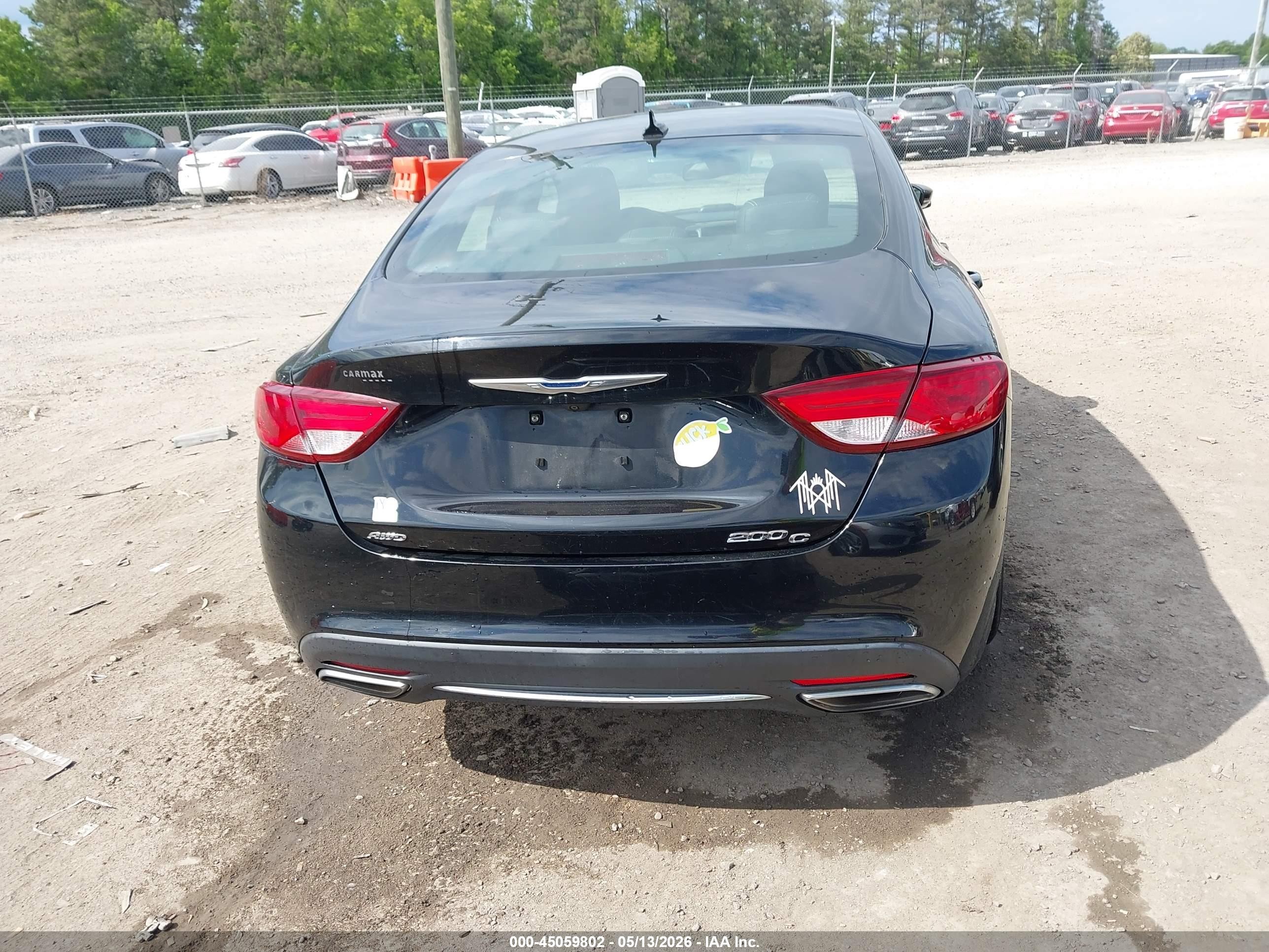 2015 Chrysler 200 C Black vin: 1C3CCCEG3FN610468
