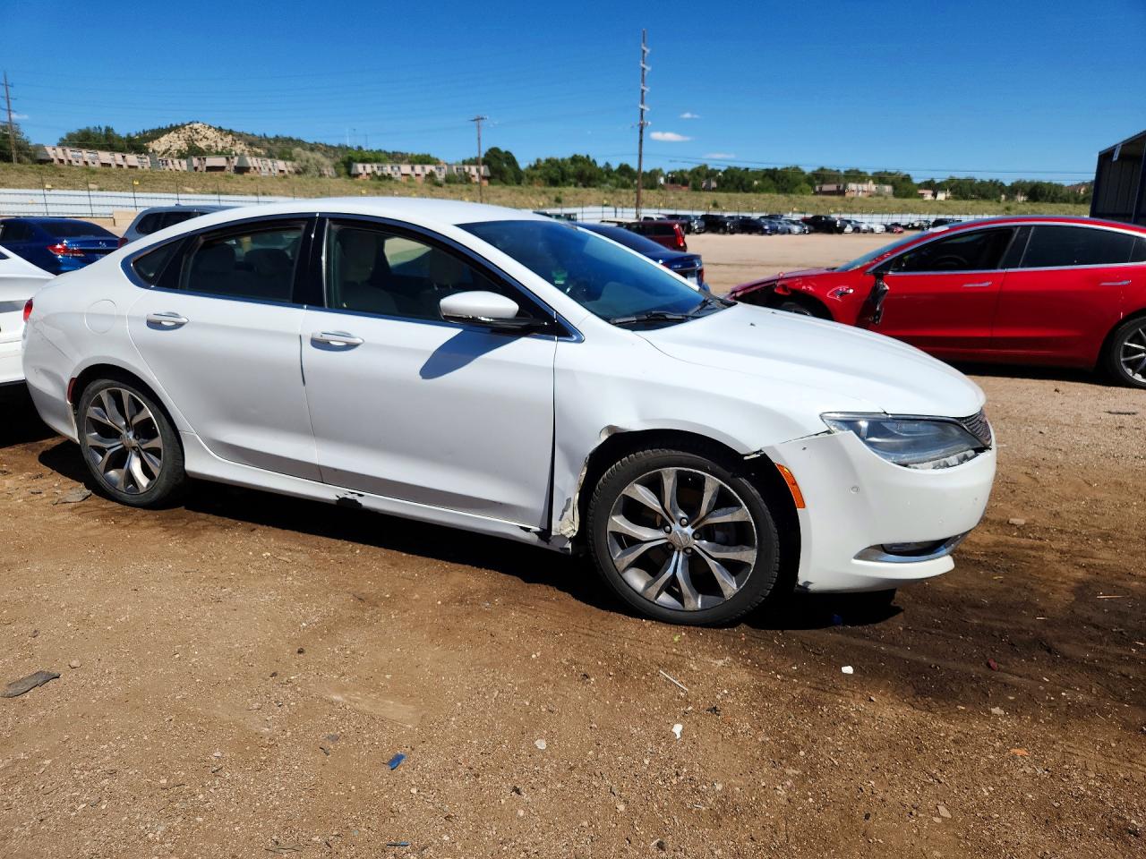 2015 Chrysler 200 C White vin: 1C3CCCEG4FN648484