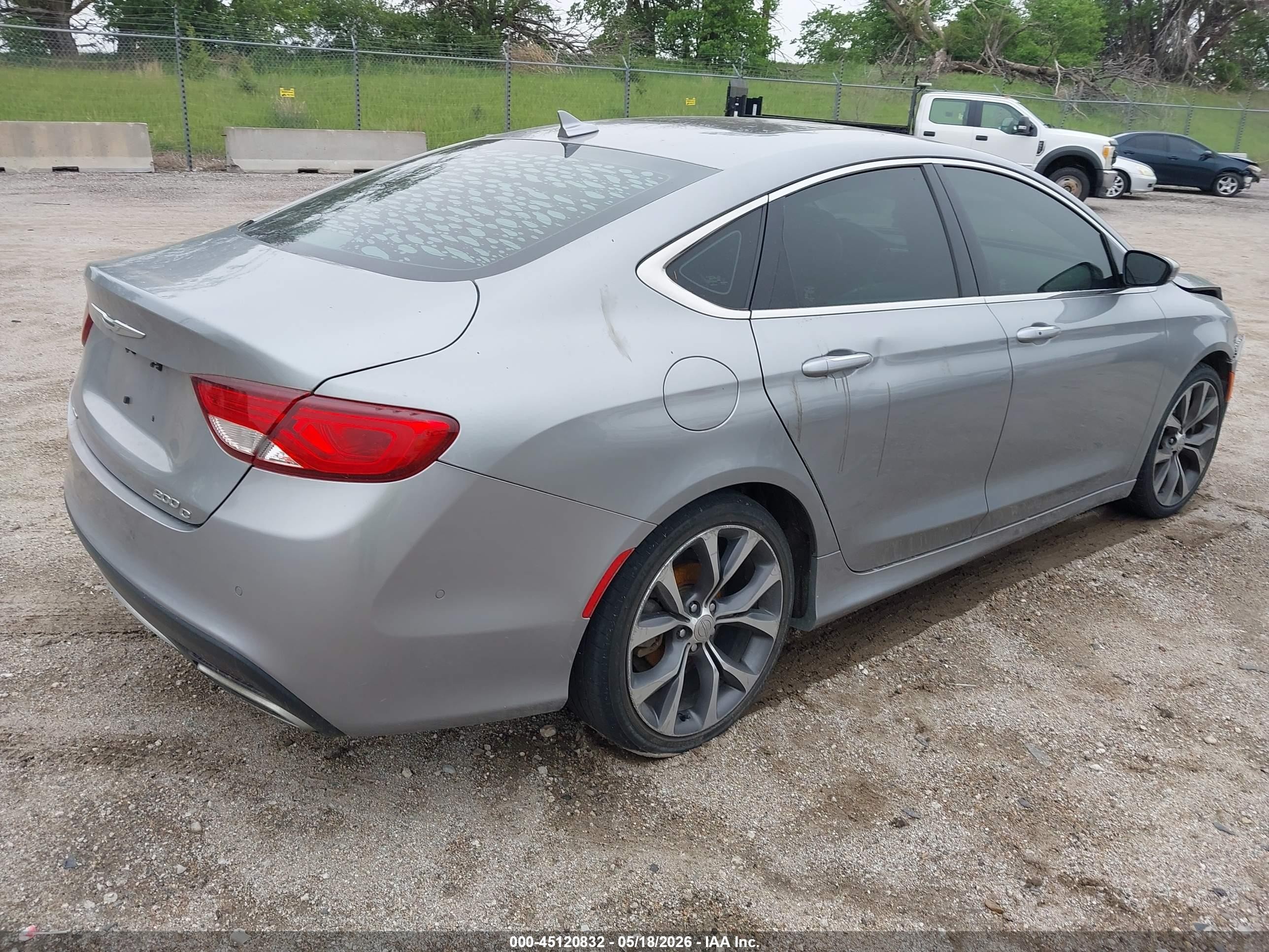 2015 Chrysler 200 C Gray vin: 1C3CCCEG7FN542837
