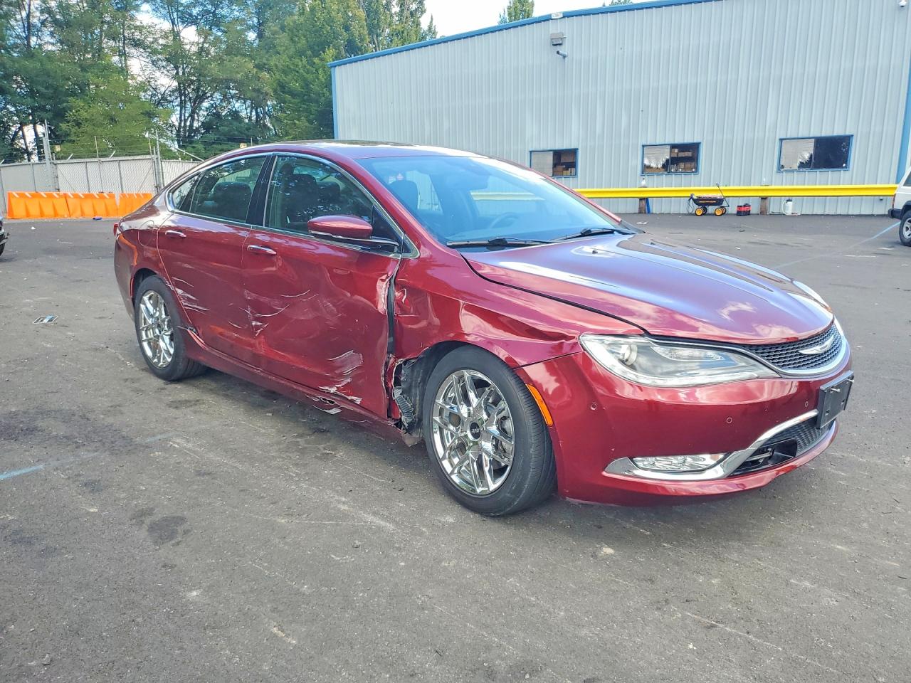 2015 Chrysler 200 C Red vin: 1C3CCCEG7FN551070