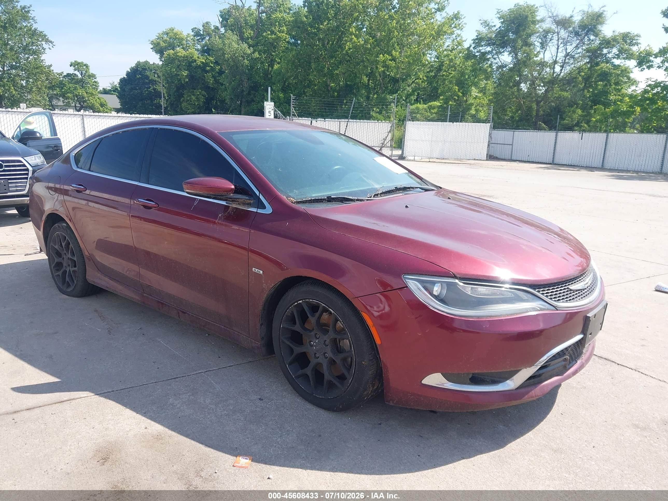 2015 Chrysler 200 C Brown vin: 1C3CCCEG8FN540112