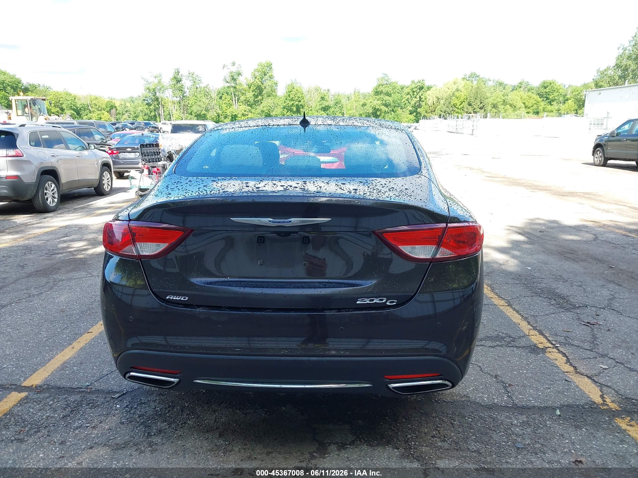 2015 Chrysler 200 C Black vin: 1C3CCCEG8FN618534