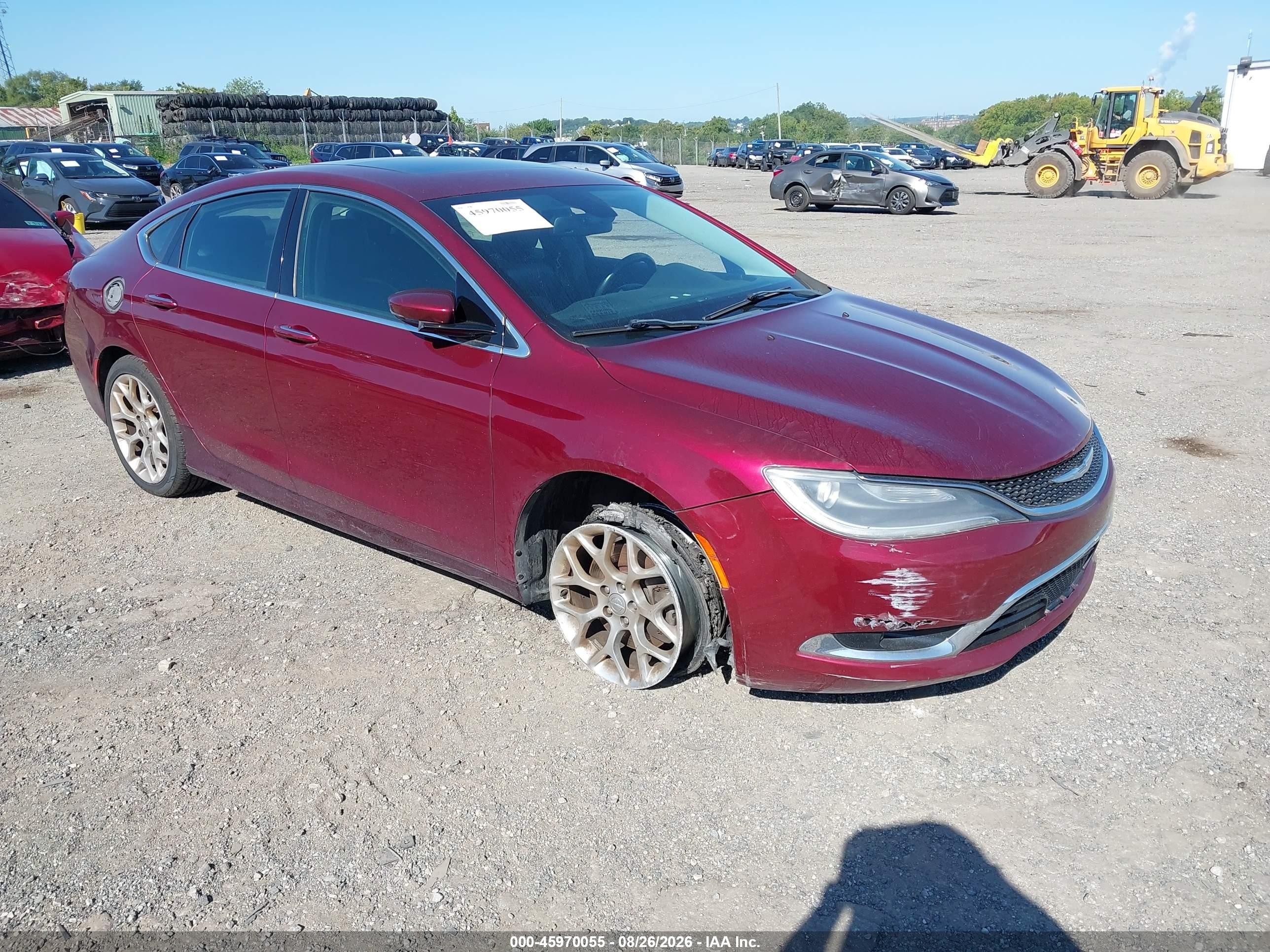 2015 Chrysler 200 C Maroon vin: 1C3CCCEGXFN598111