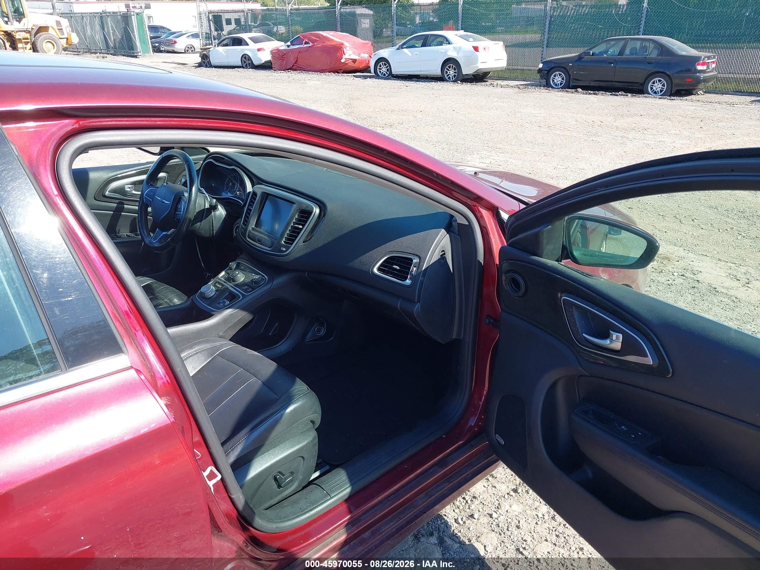 2015 Chrysler 200 C Maroon vin: 1C3CCCEGXFN598111