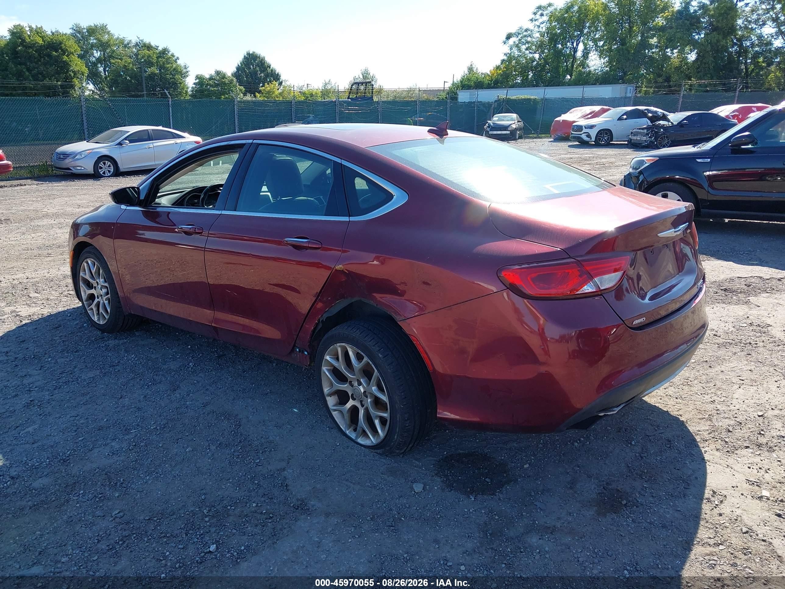 2015 Chrysler 200 C Maroon vin: 1C3CCCEGXFN598111