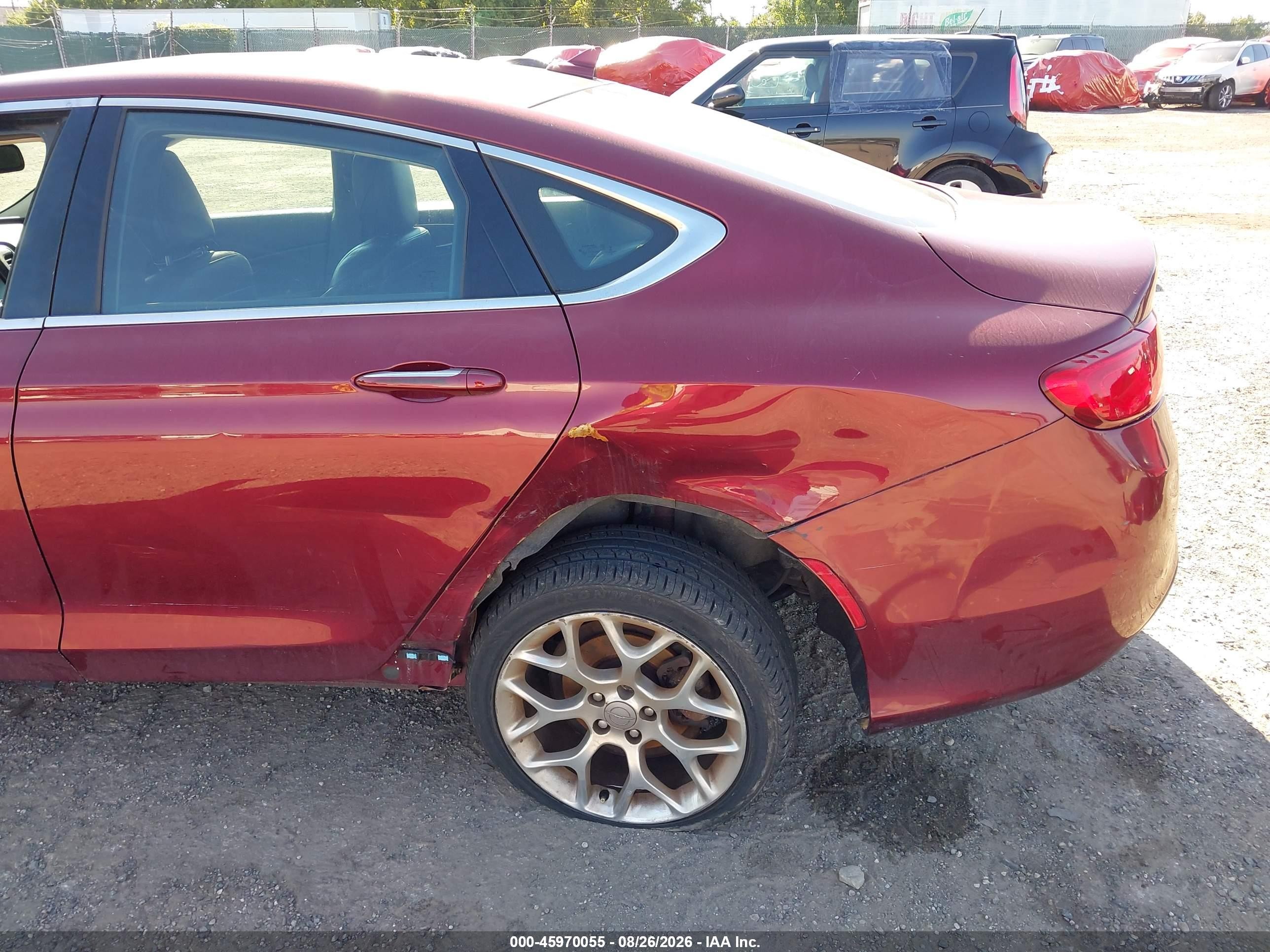 2015 Chrysler 200 C Maroon vin: 1C3CCCEGXFN598111