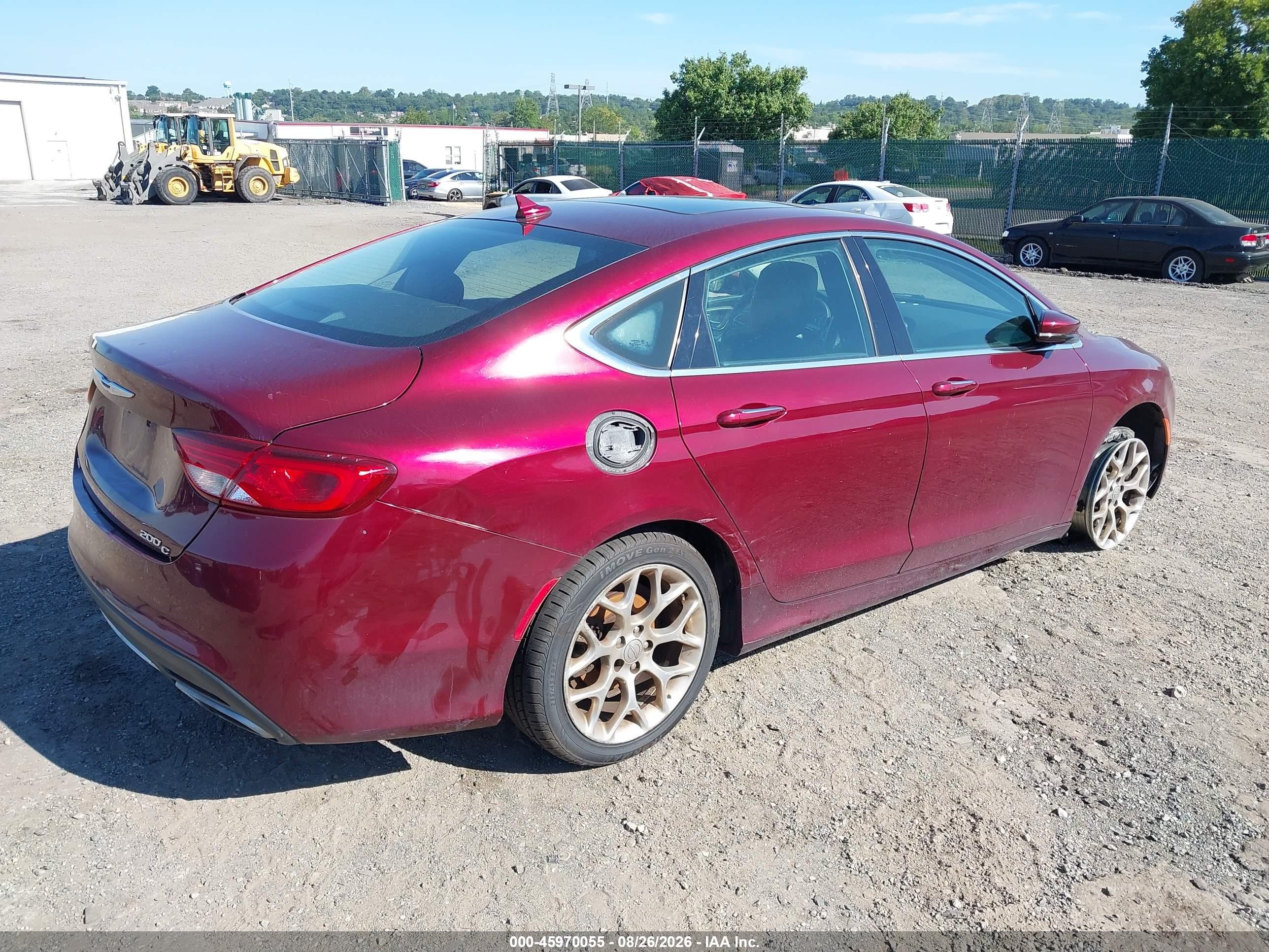 2015 Chrysler 200 C Maroon vin: 1C3CCCEGXFN598111