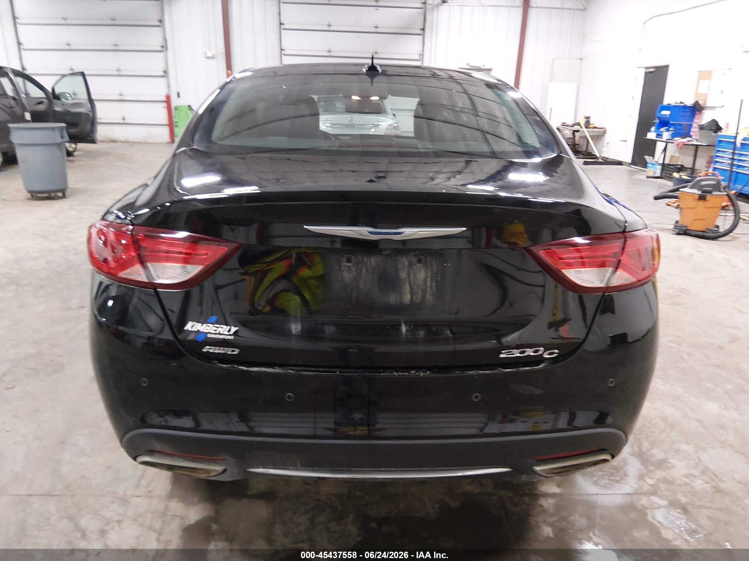 2015 Chrysler 200 C Black vin: 1C3CCCEGXFN664883