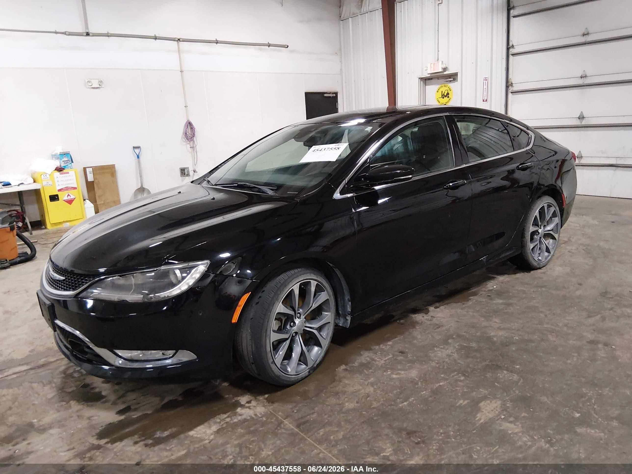 2015 Chrysler 200 C Black vin: 1C3CCCEGXFN664883