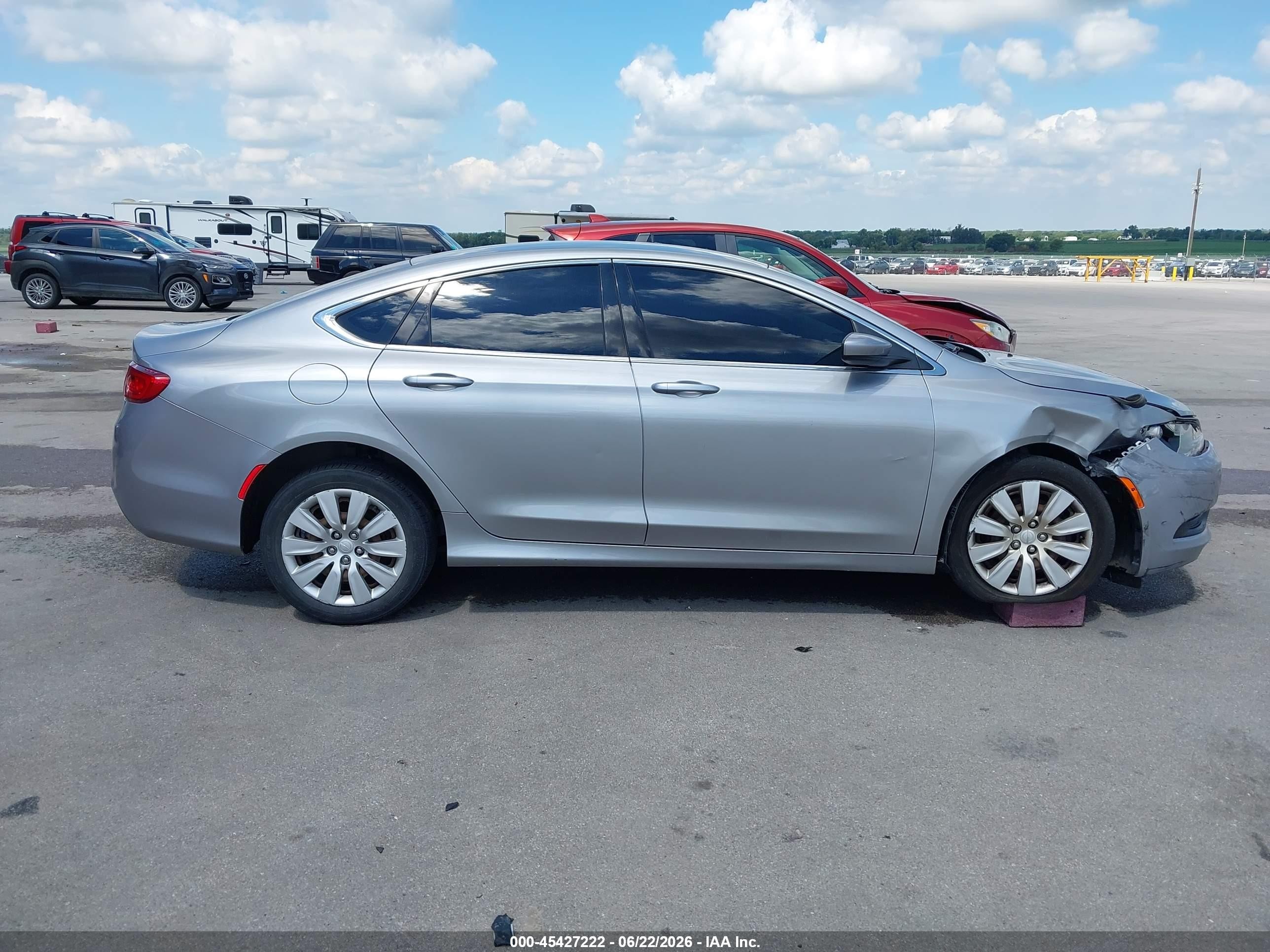 2015 Chrysler 200 Lx Silver vin: 1C3CCCFB3FN591973