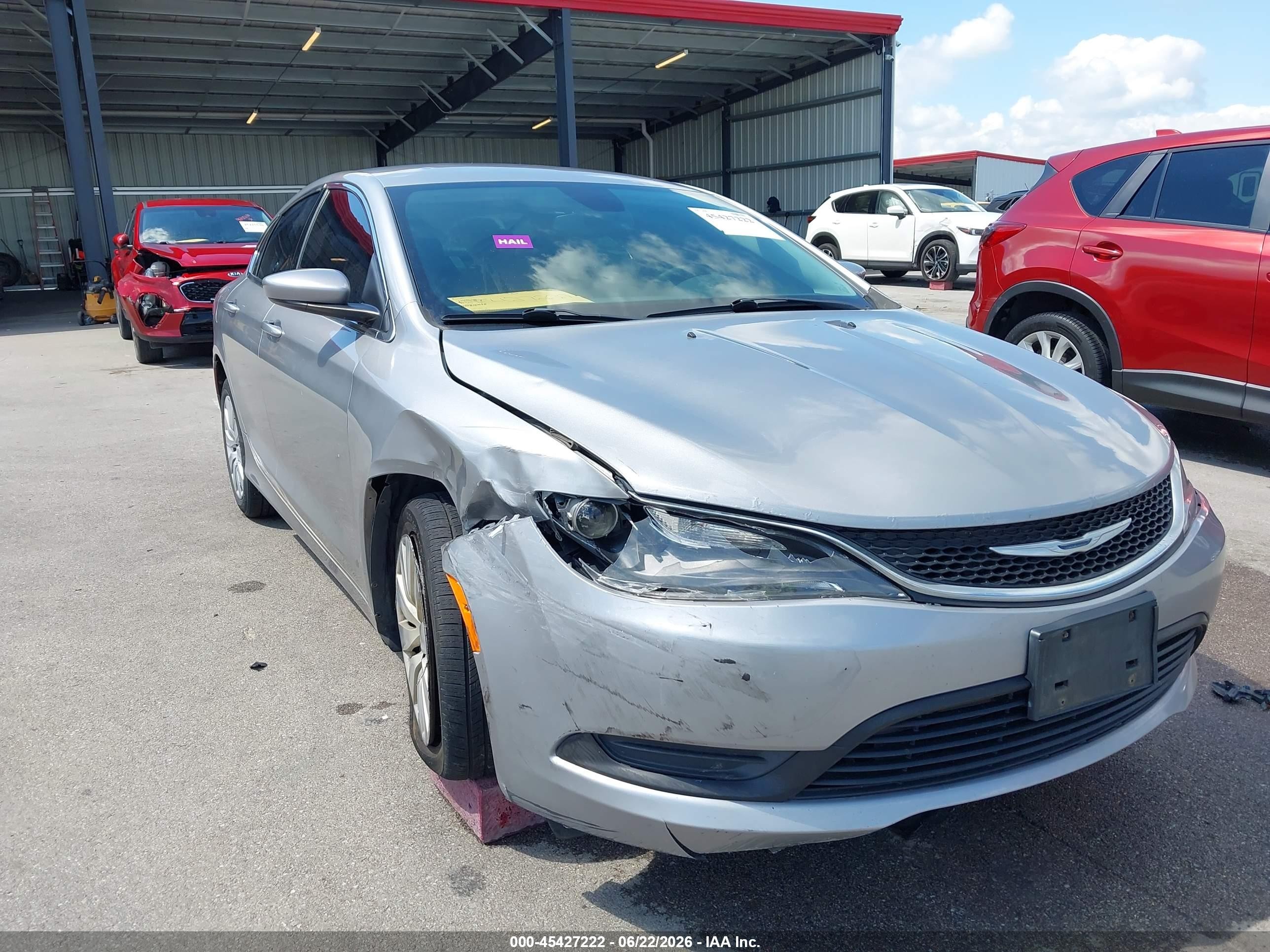 2015 Chrysler 200 Lx Silver vin: 1C3CCCFB3FN591973