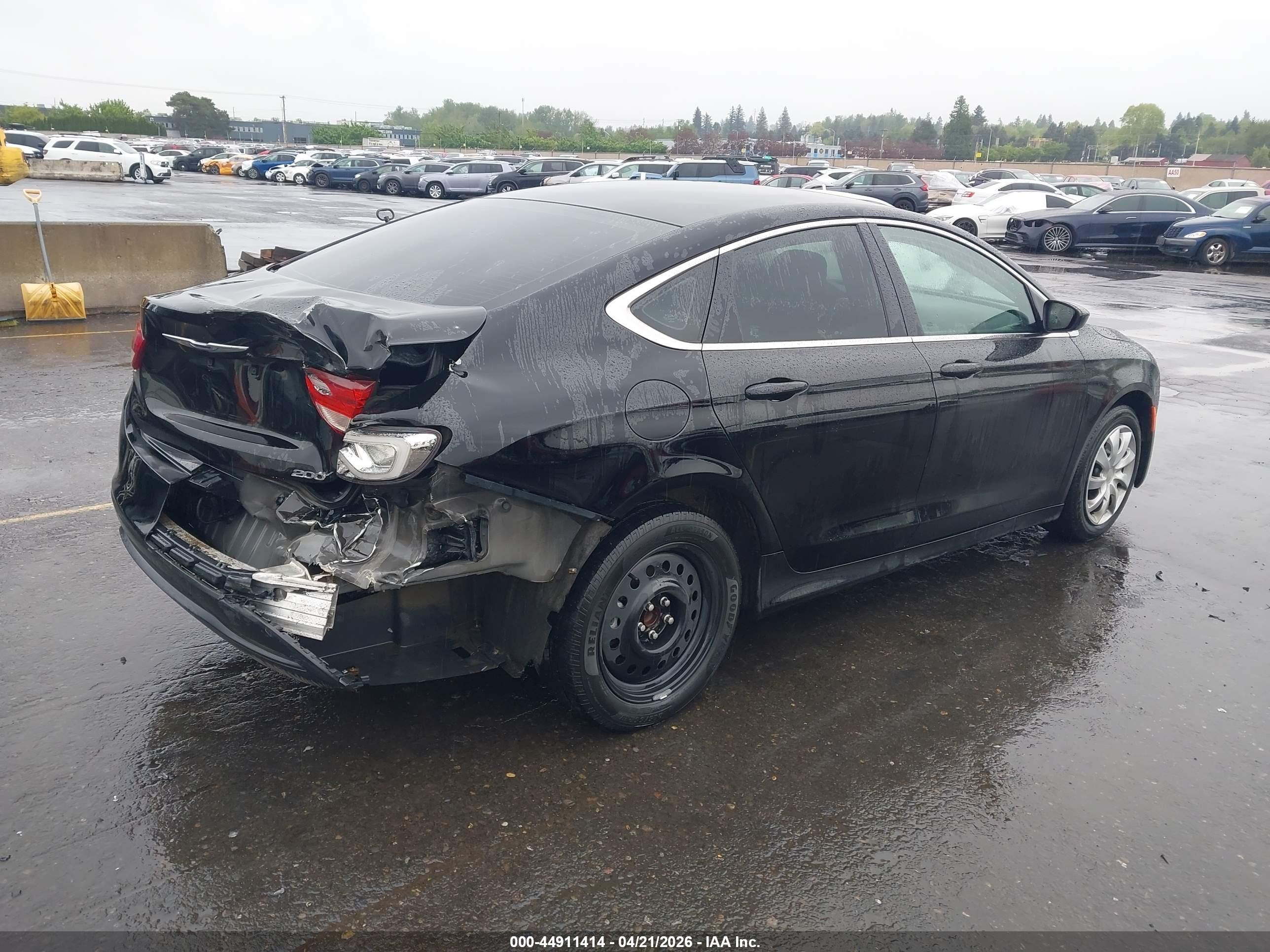 2015 Chrysler 200 Lx Black vin: 1C3CCCFB4FN622423