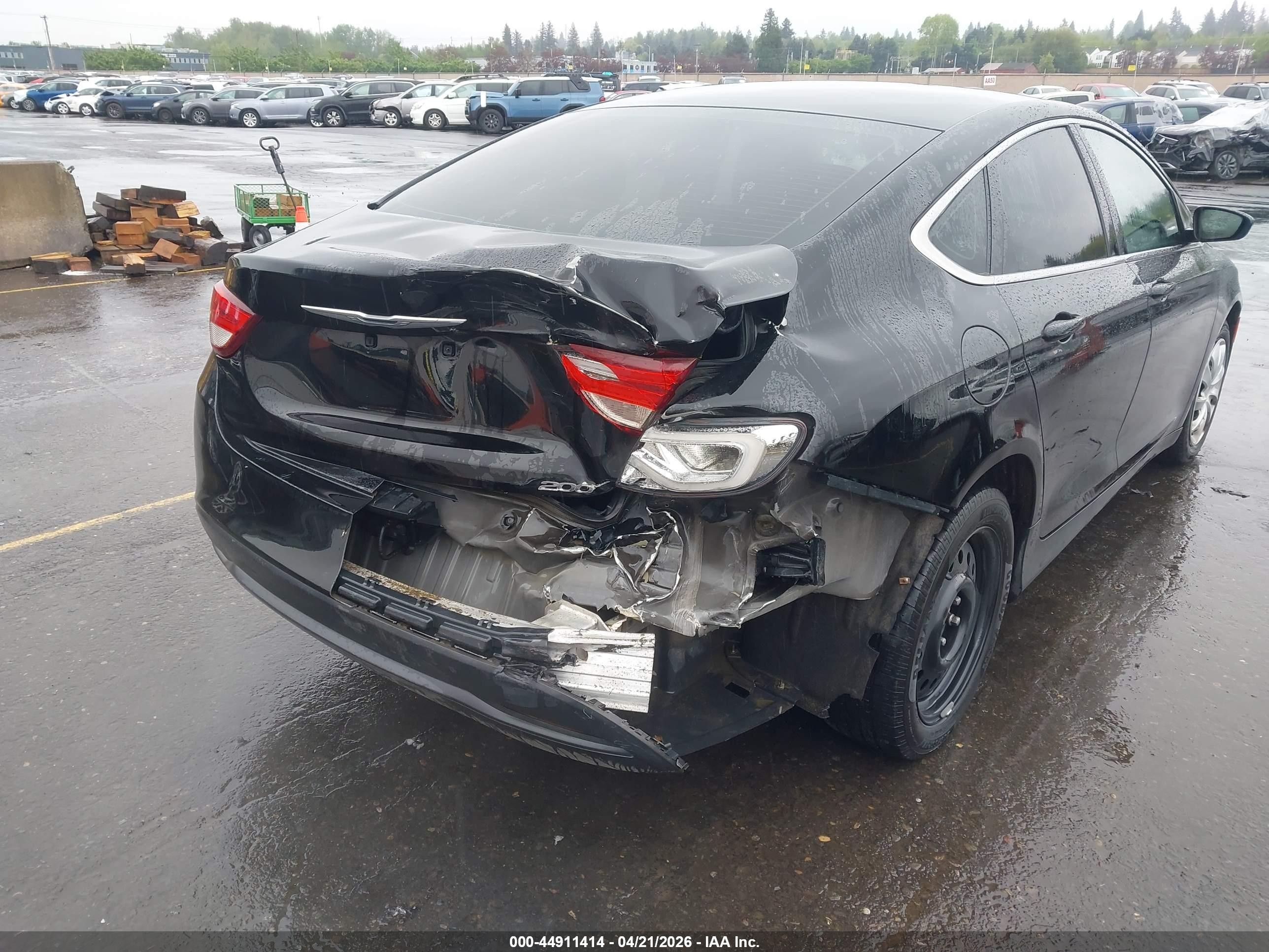 2015 Chrysler 200 Lx Black vin: 1C3CCCFB4FN622423