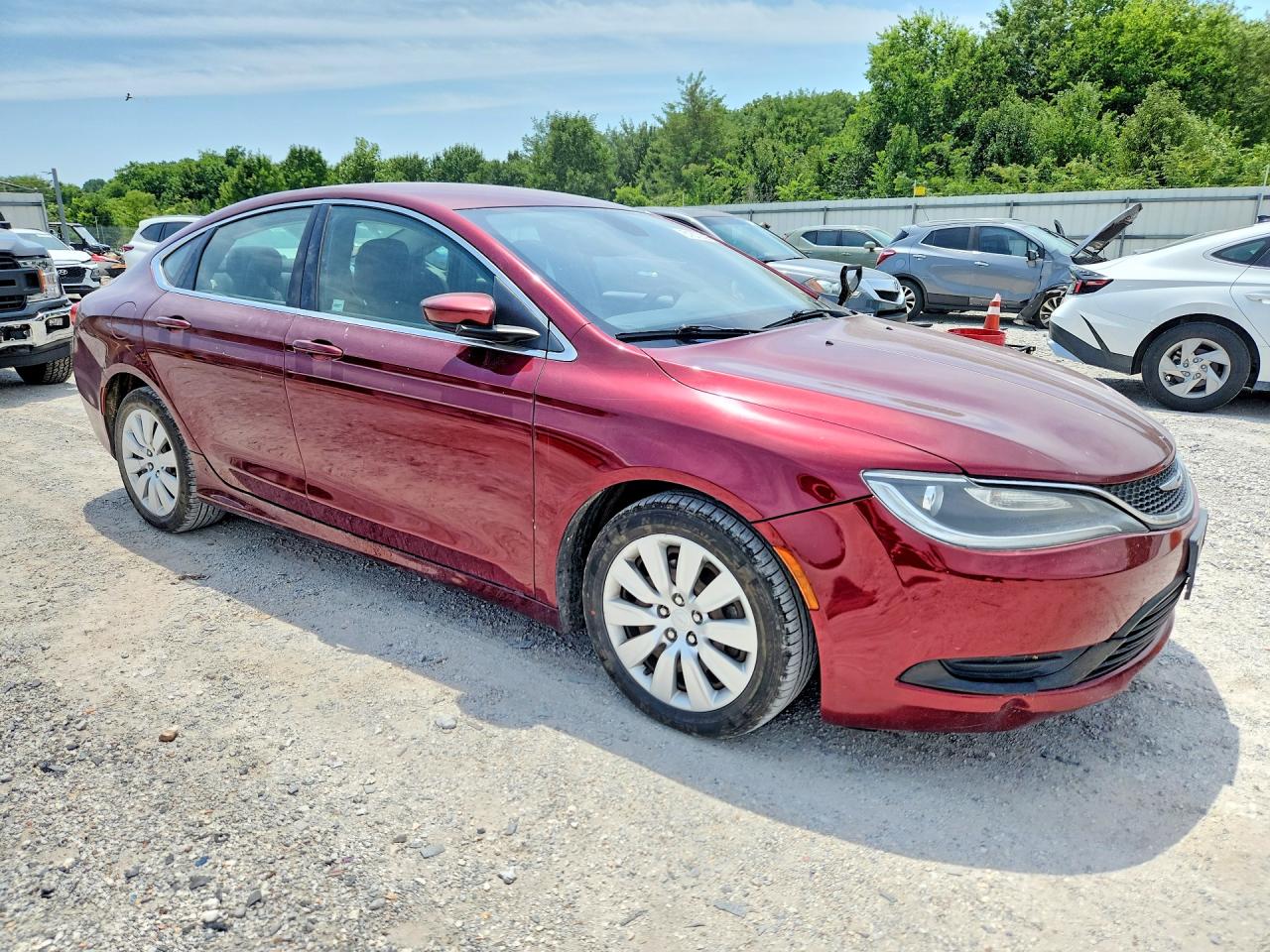 2015 Chrysler 200 Lx Maroon vin: 1C3CCCFB4FN634670