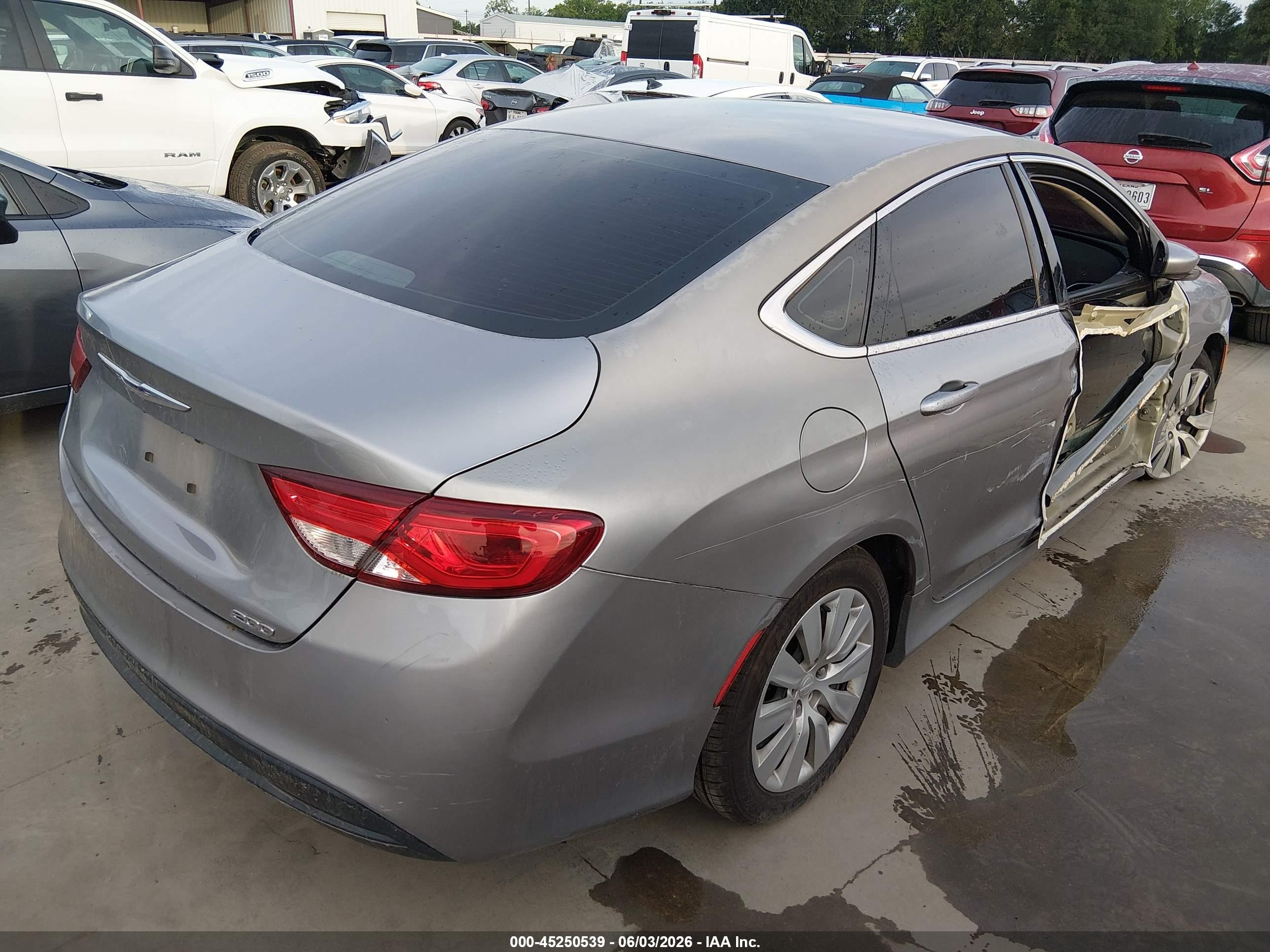 2015 Chrysler 200 Lx Серый vin: 1C3CCCFB4FN703552