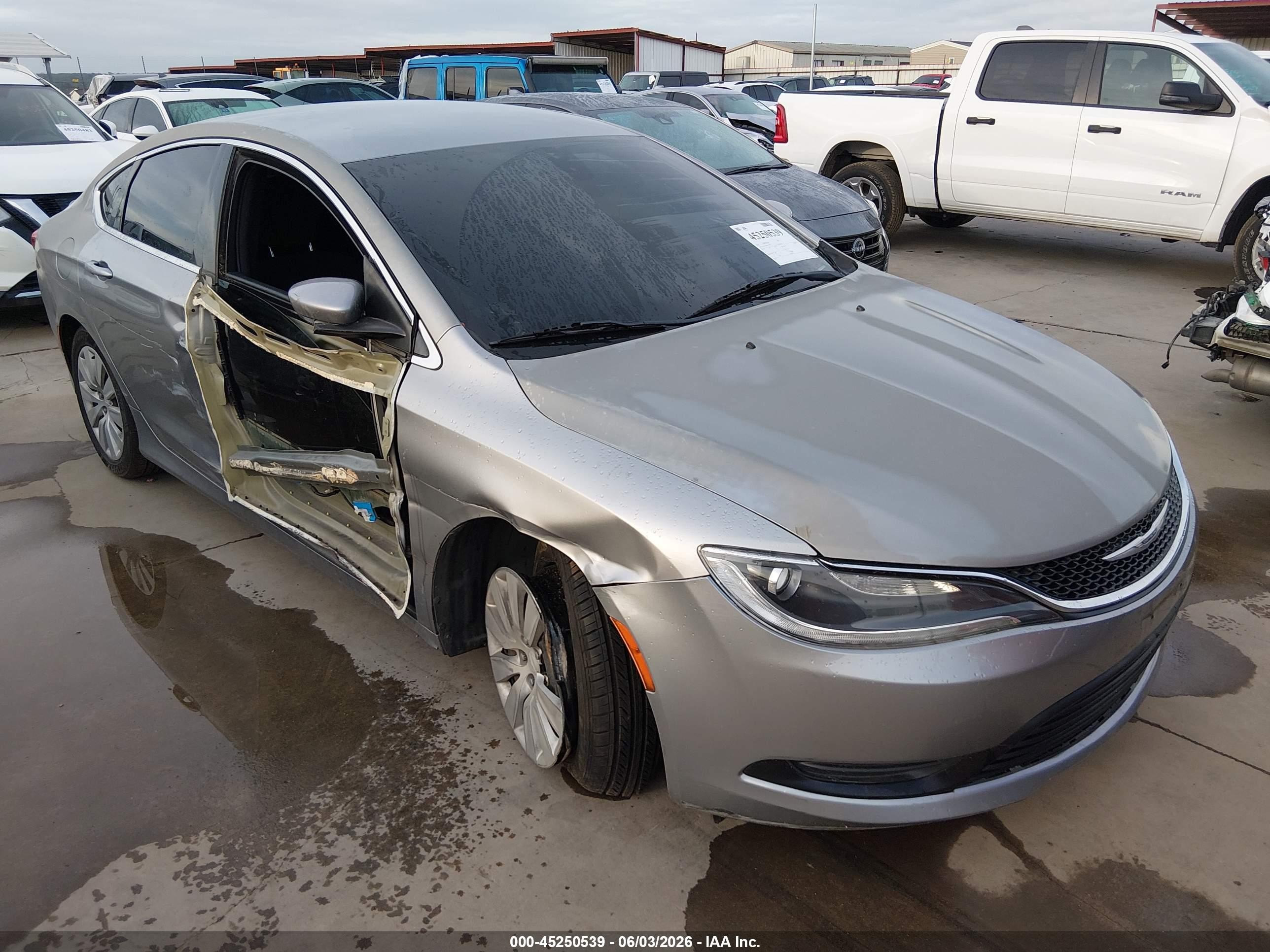2015 Chrysler 200 Lx Серый vin: 1C3CCCFB4FN703552
