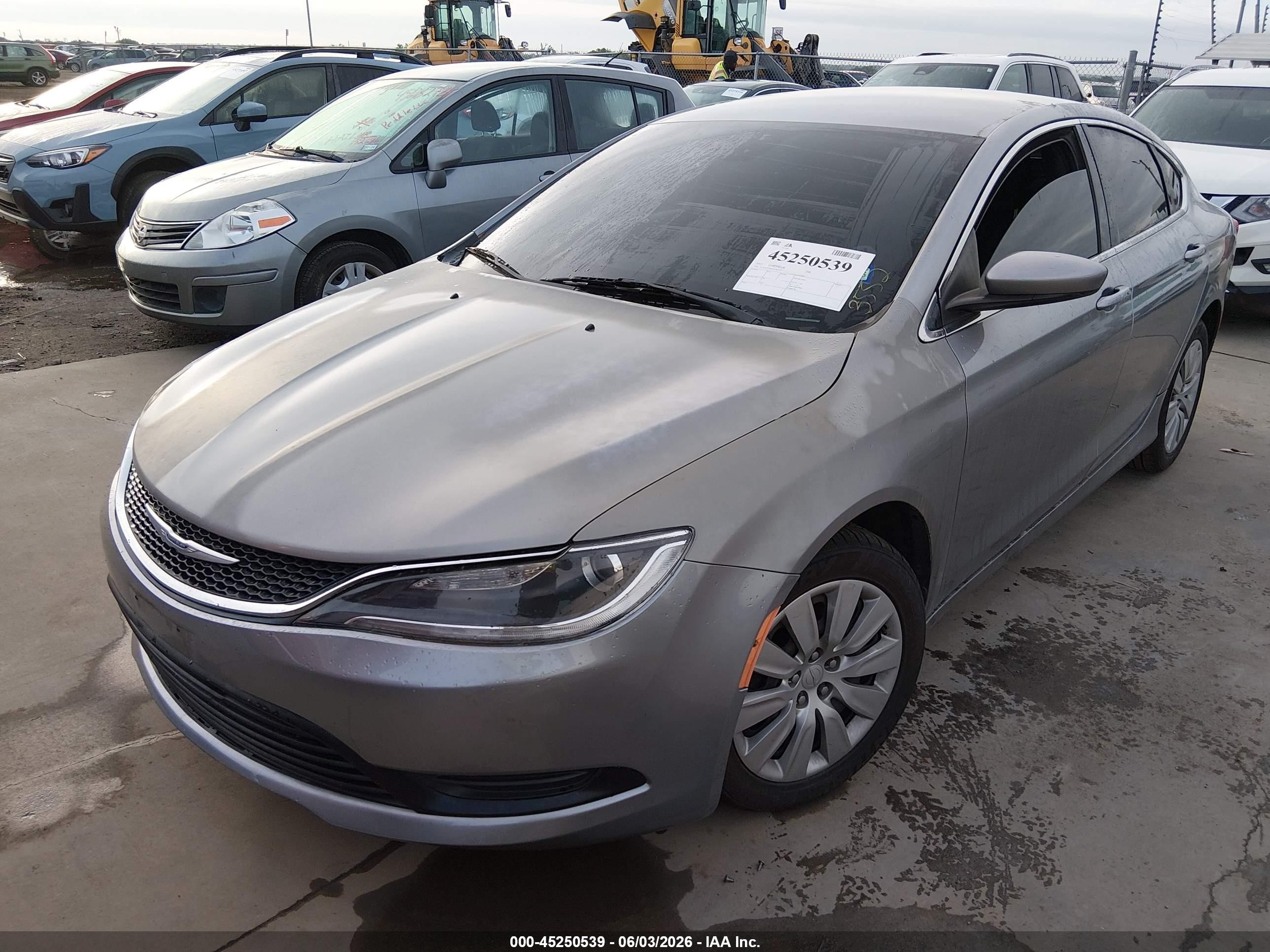 2015 Chrysler 200 Lx Серый vin: 1C3CCCFB4FN703552