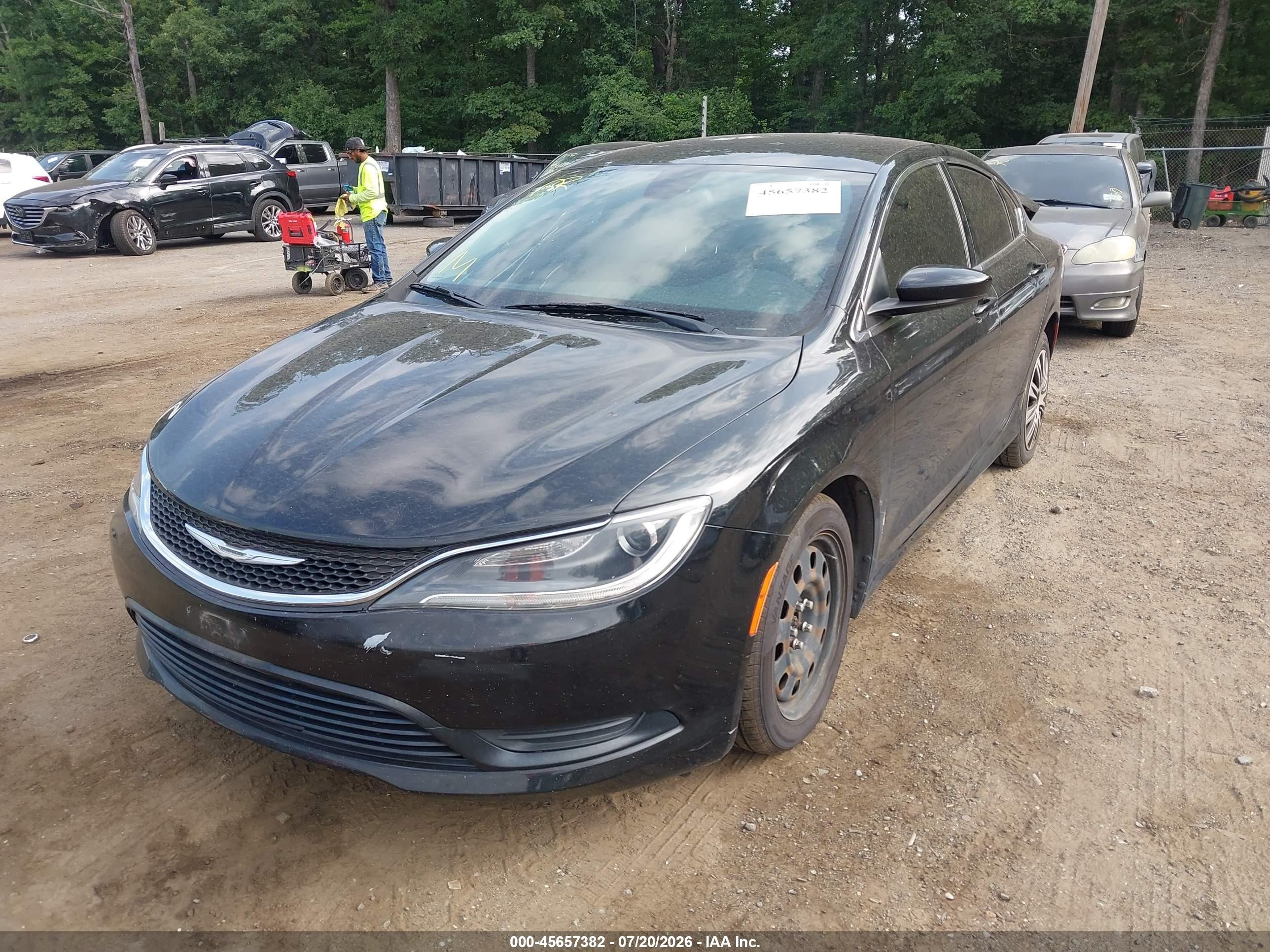 2015 Chrysler 200 Lx Black vin: 1C3CCCFB6FN610855