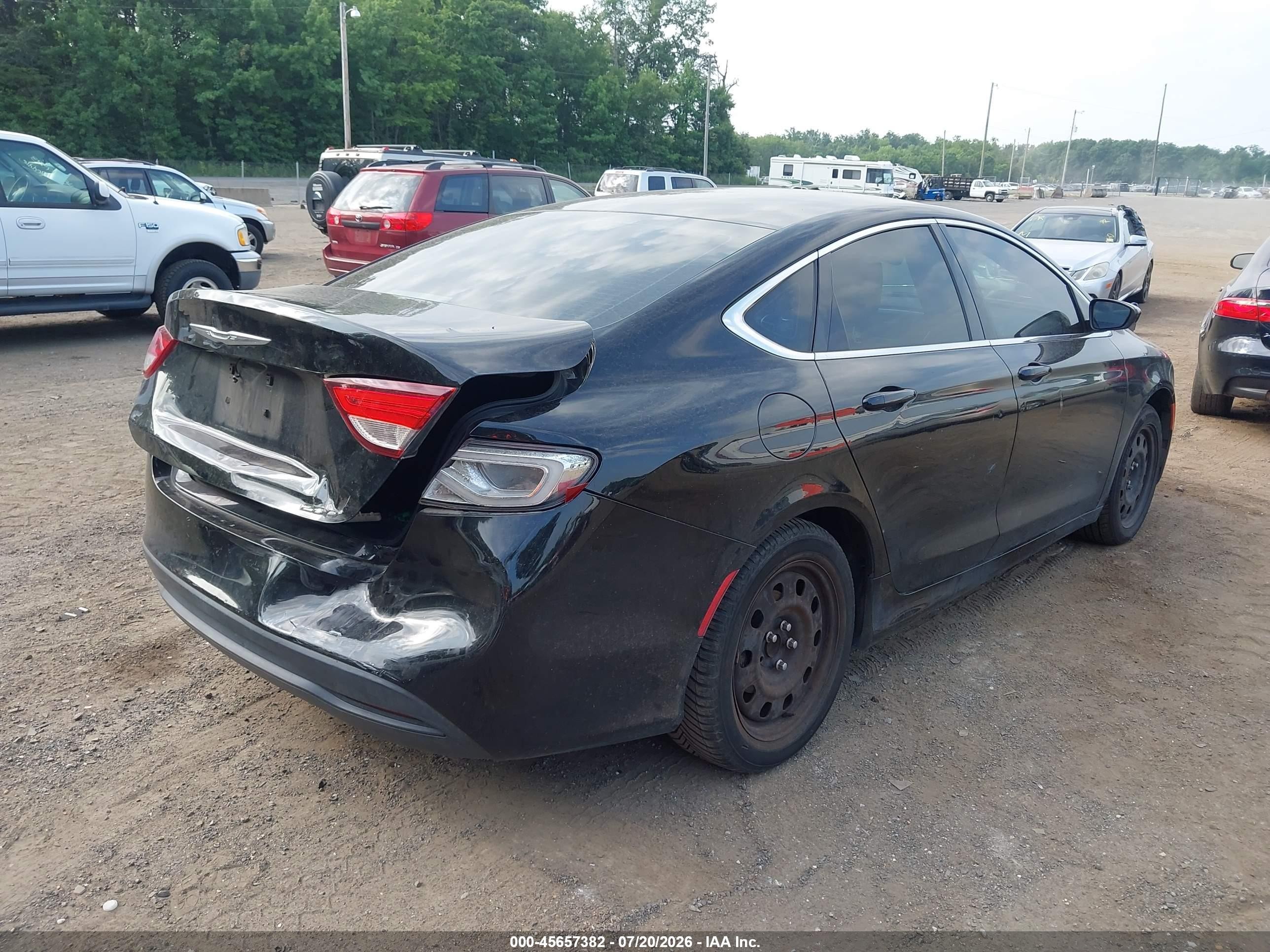 2015 Chrysler 200 Lx Black vin: 1C3CCCFB6FN610855