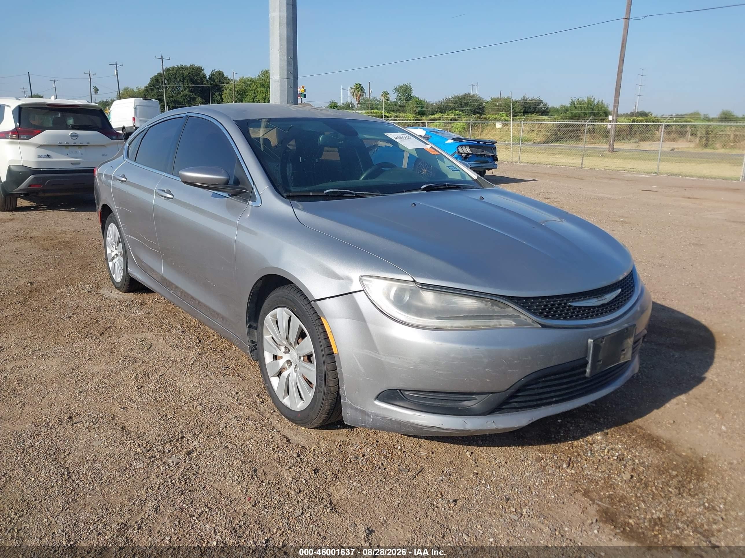 2015 Chrysler 200 Lx Gray vin: 1C3CCCFB9FN703062