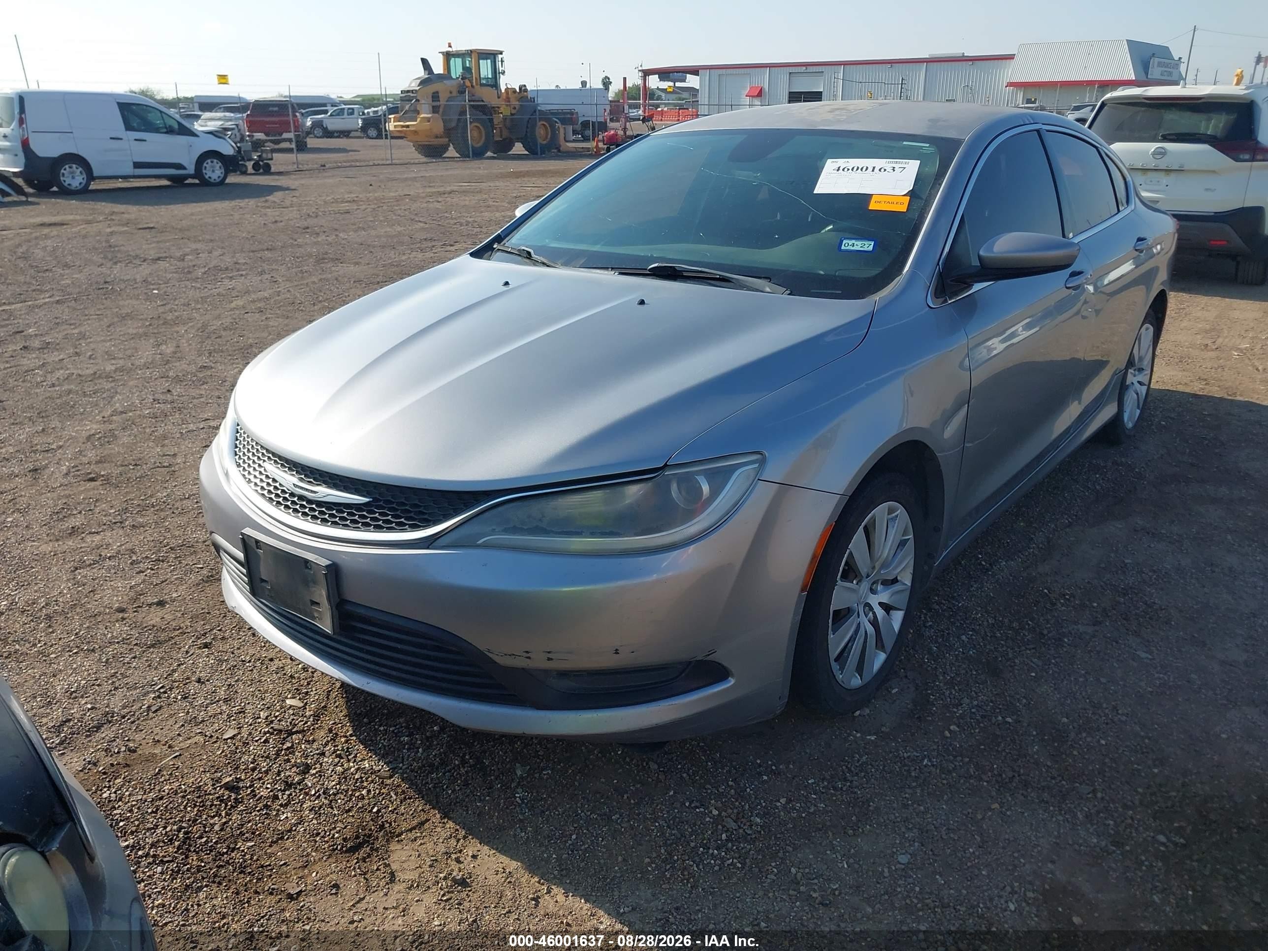 2015 Chrysler 200 Lx Gray vin: 1C3CCCFB9FN703062