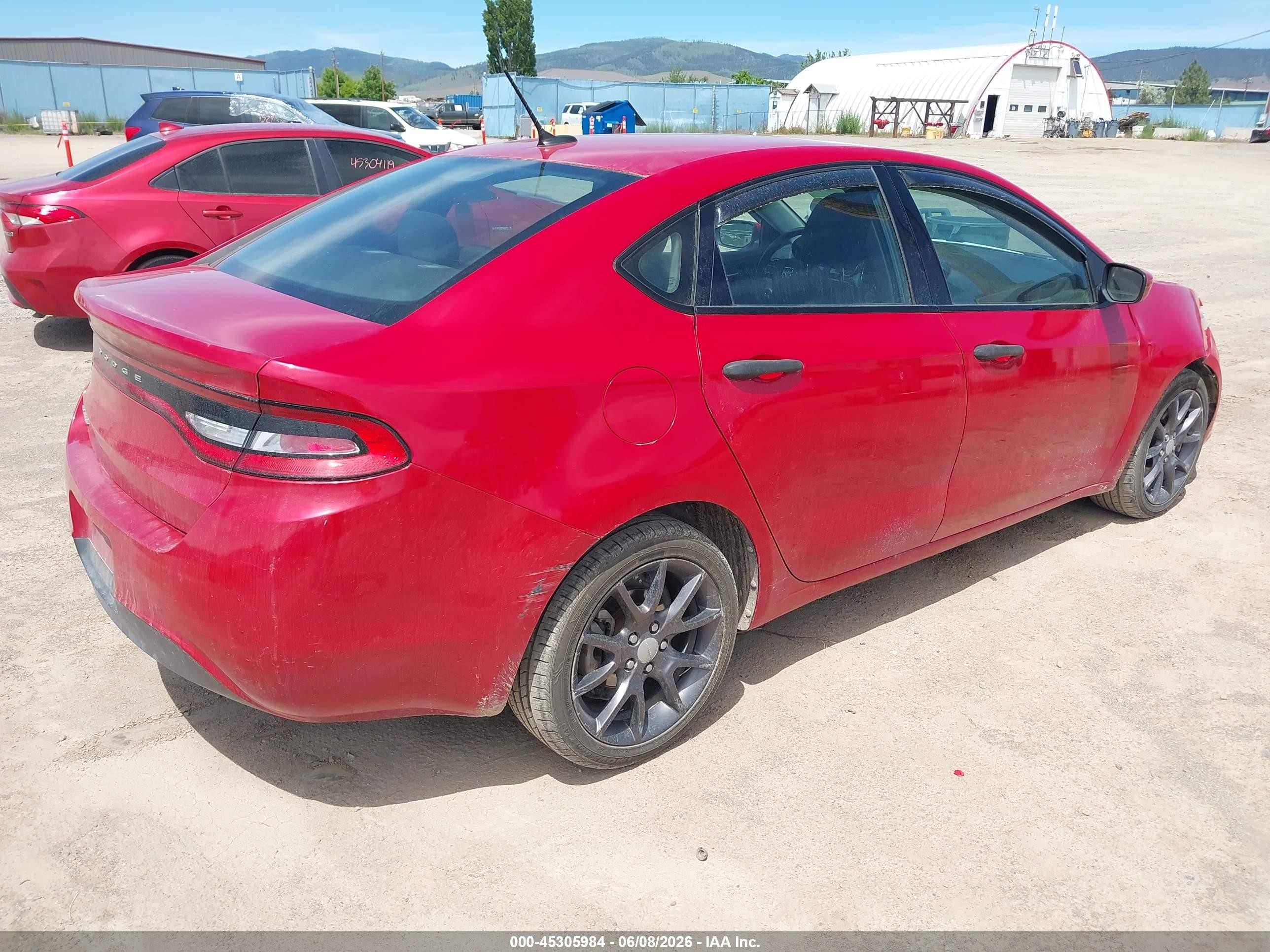 2013 Dodge Dart Se/aero Красный vin: 1C3CDFAA0DD201637
