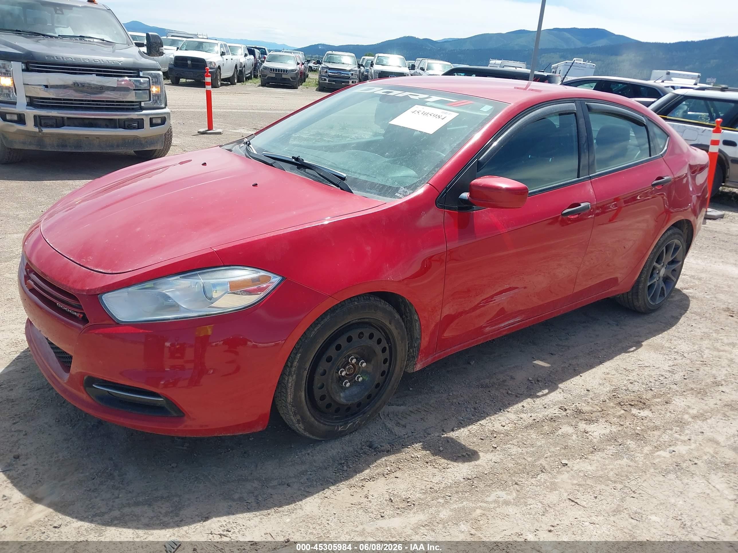 2013 Dodge Dart Se/aero Красный vin: 1C3CDFAA0DD201637