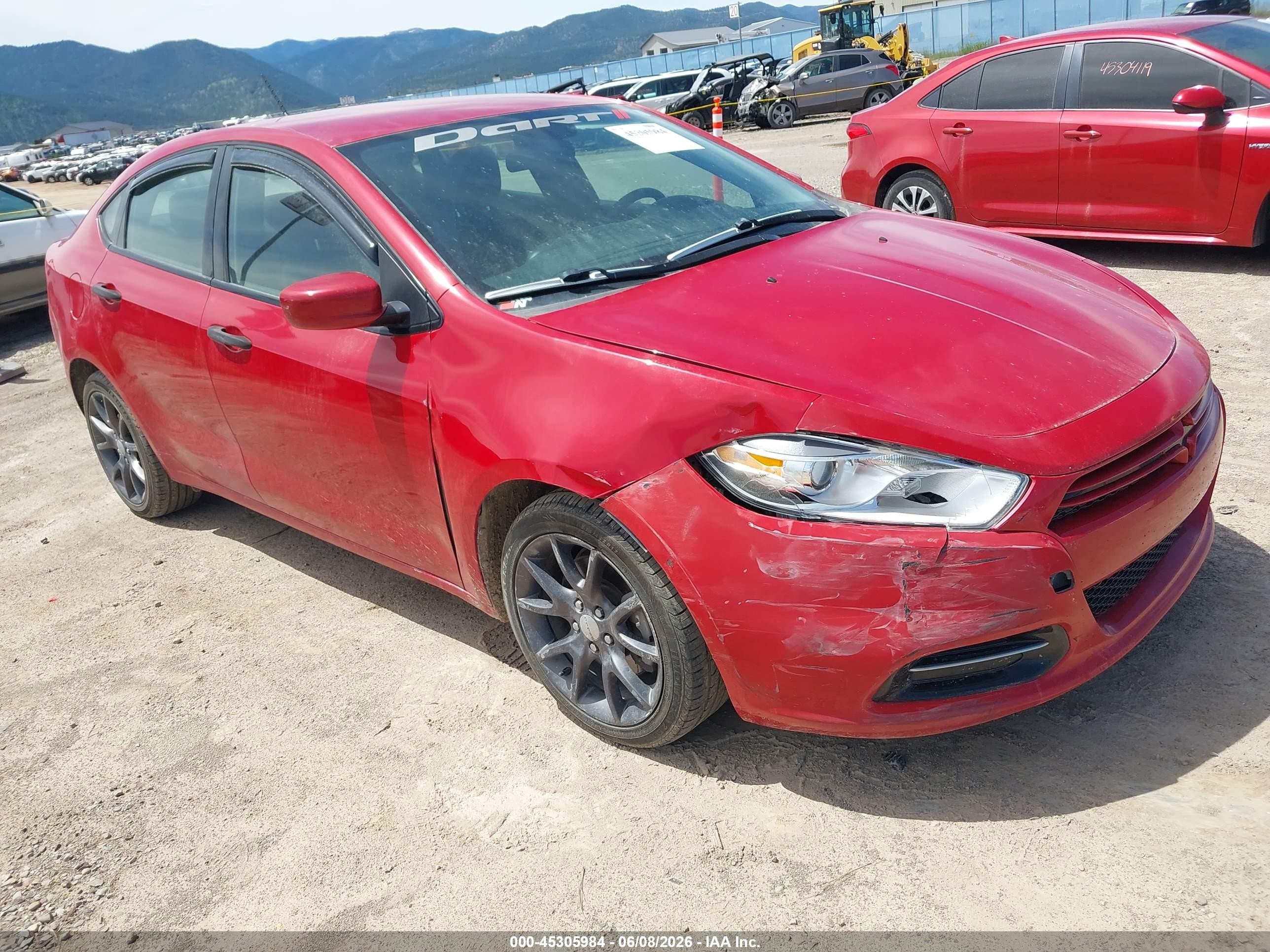 2013 Dodge Dart Se/aero Красный vin: 1C3CDFAA0DD201637