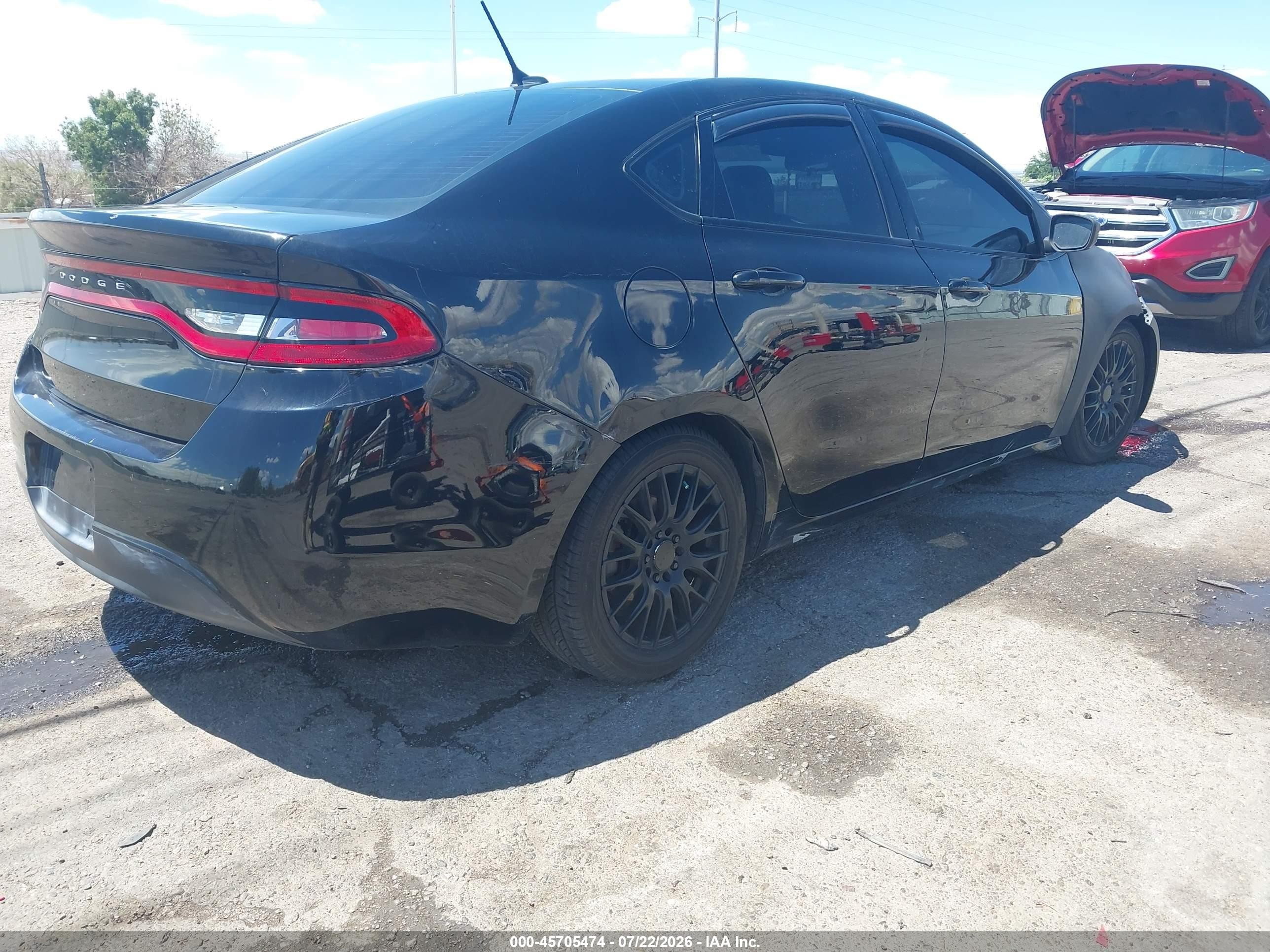 2015 Dodge Dart Se Black vin: 1C3CDFAA0FD181019
