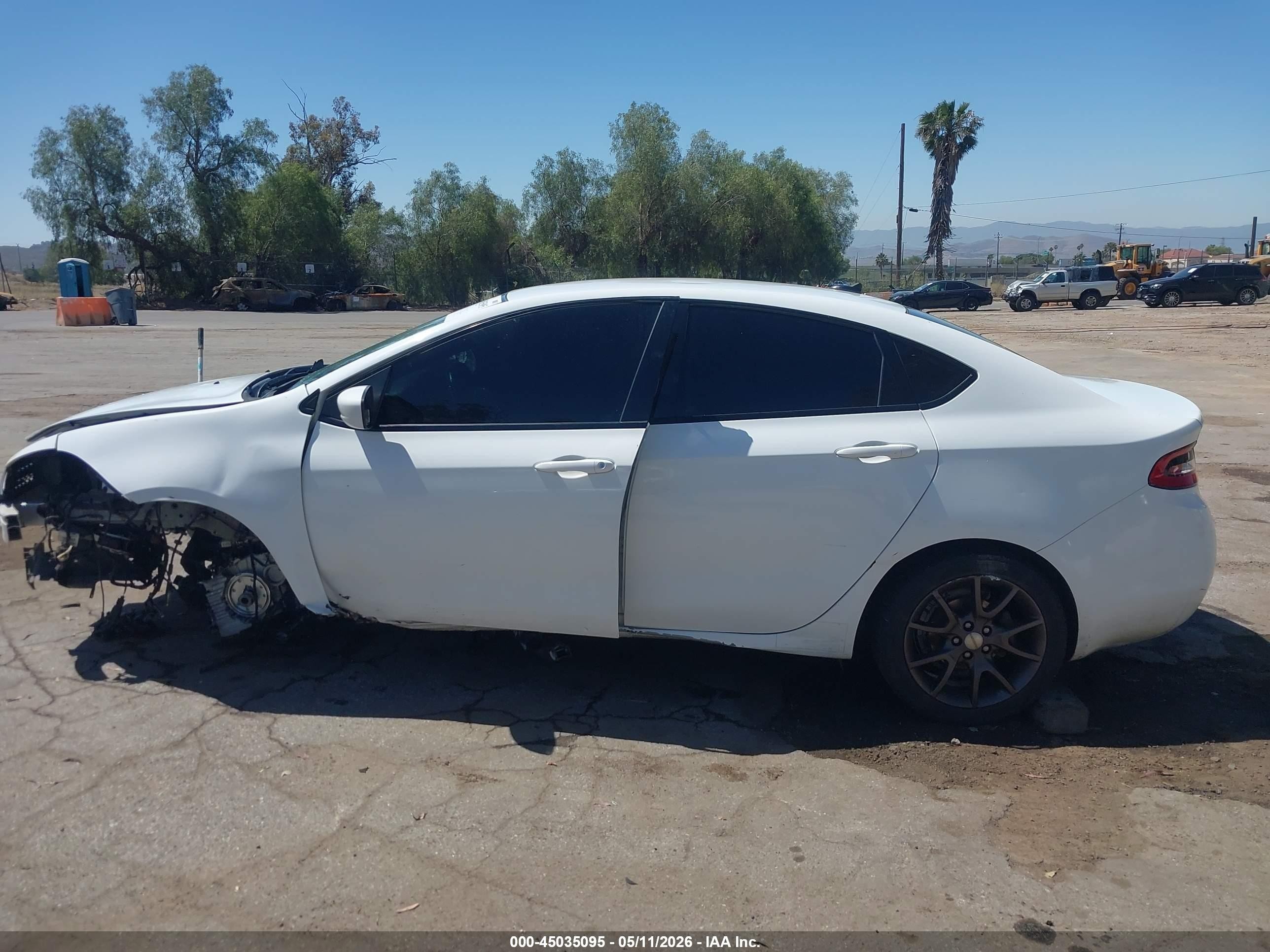2015 Dodge Dart Se White vin: 1C3CDFAA0FD311560