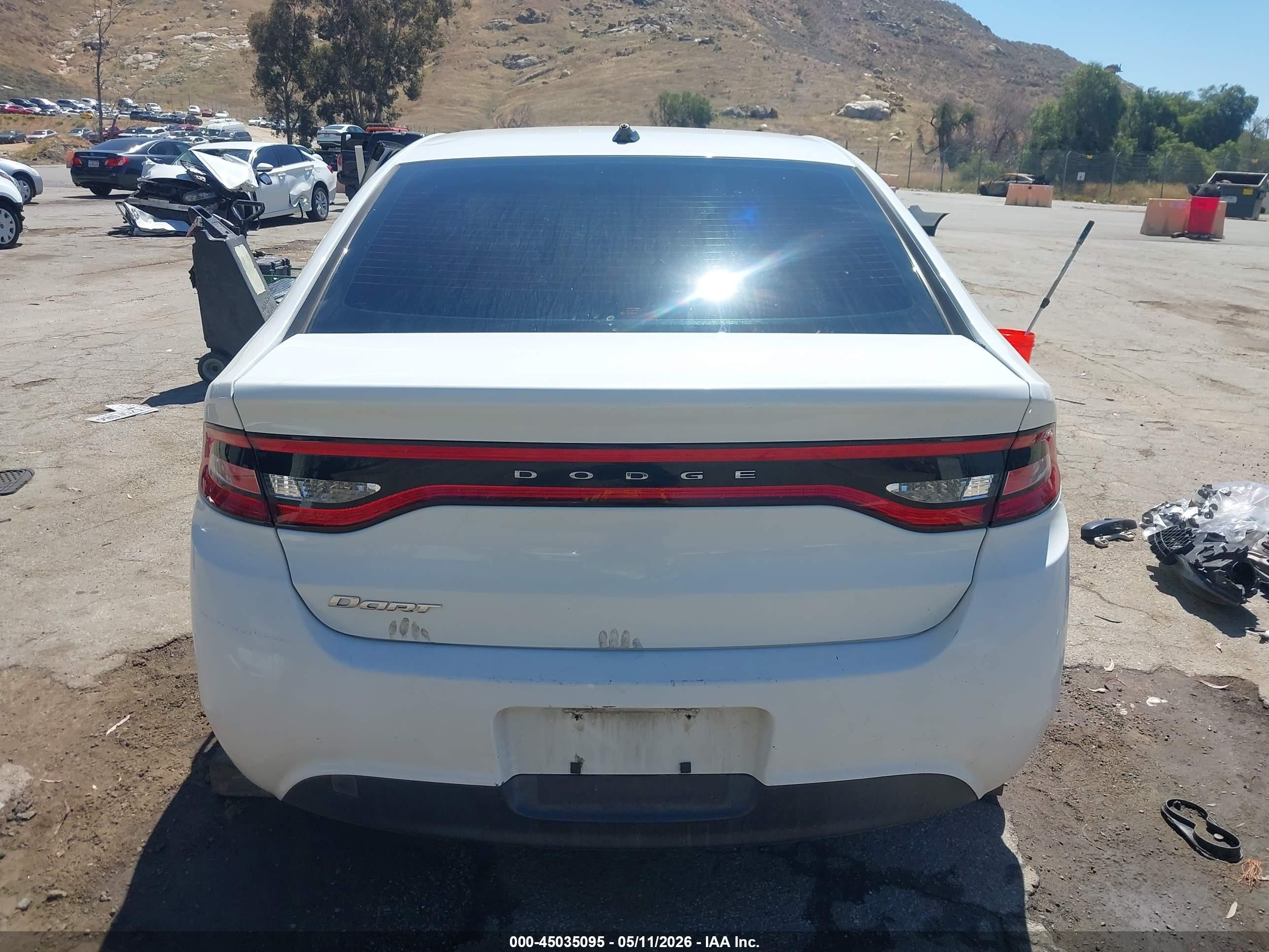 2015 Dodge Dart Se White vin: 1C3CDFAA0FD311560
