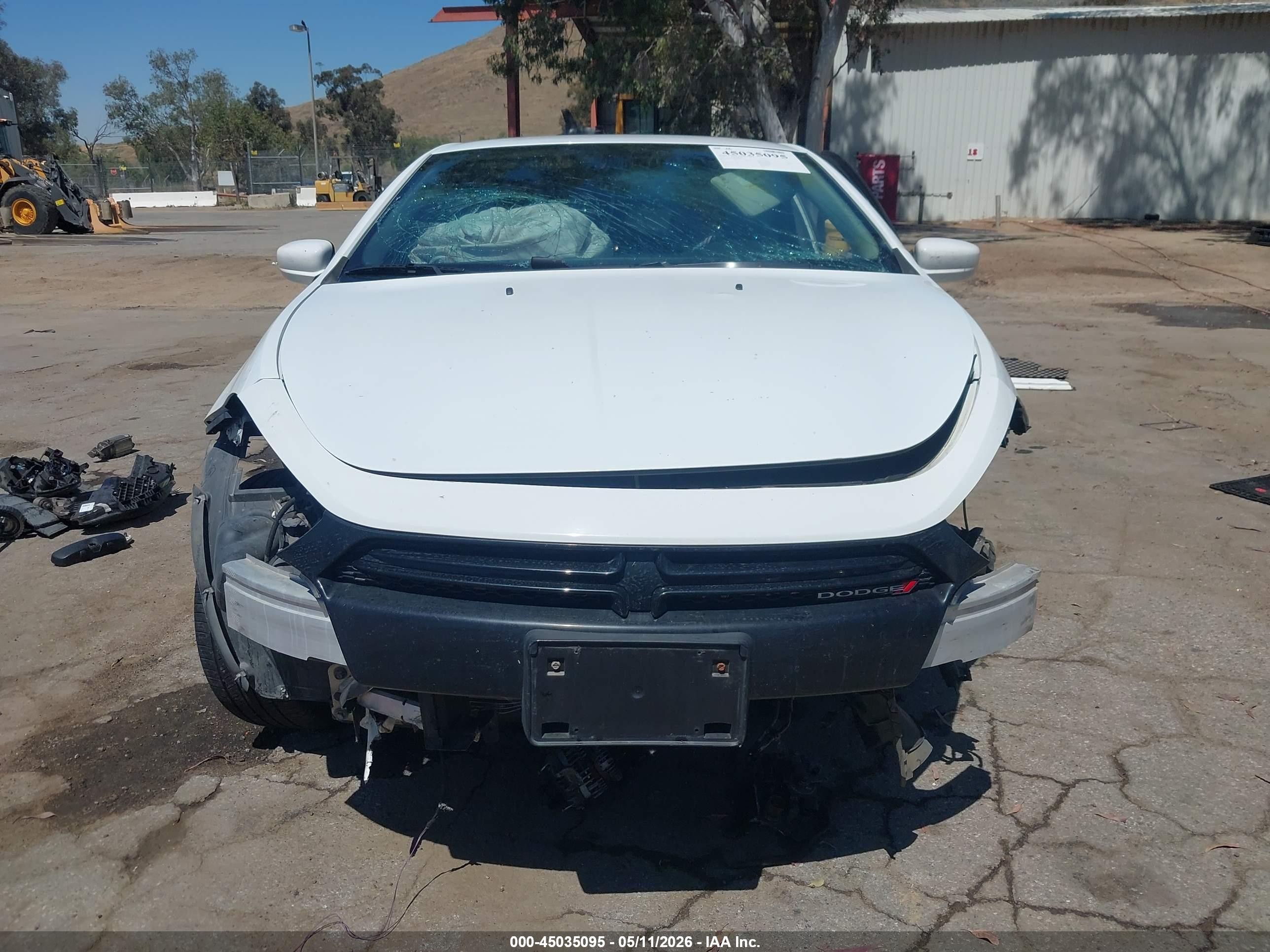 2015 Dodge Dart Se White vin: 1C3CDFAA0FD311560