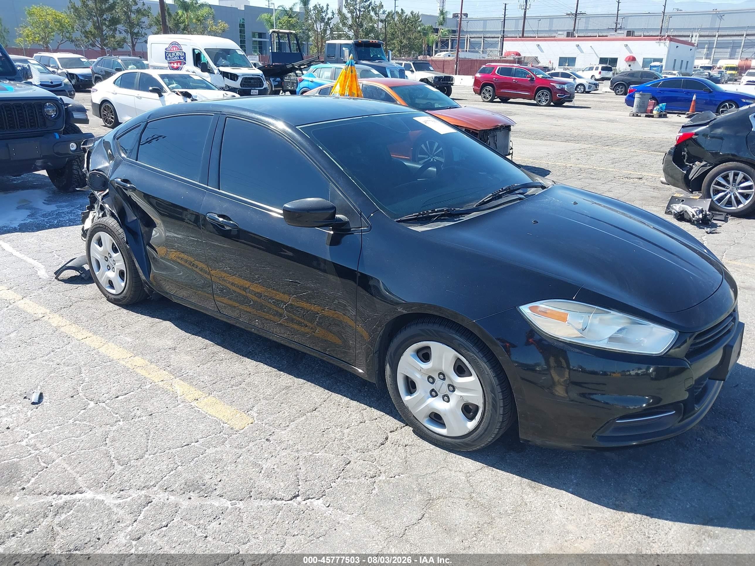 2015 Dodge Dart Se Black vin: 1C3CDFAA0FD407429