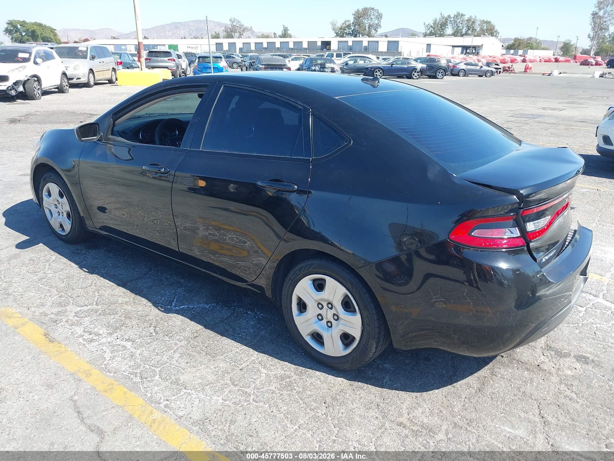 2015 Dodge Dart Se Black vin: 1C3CDFAA0FD407429