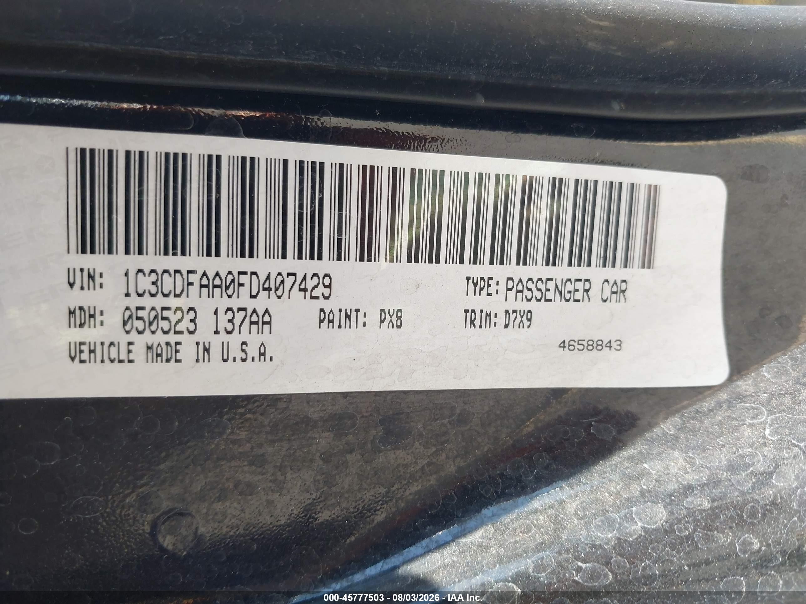2015 Dodge Dart Se Black vin: 1C3CDFAA0FD407429
