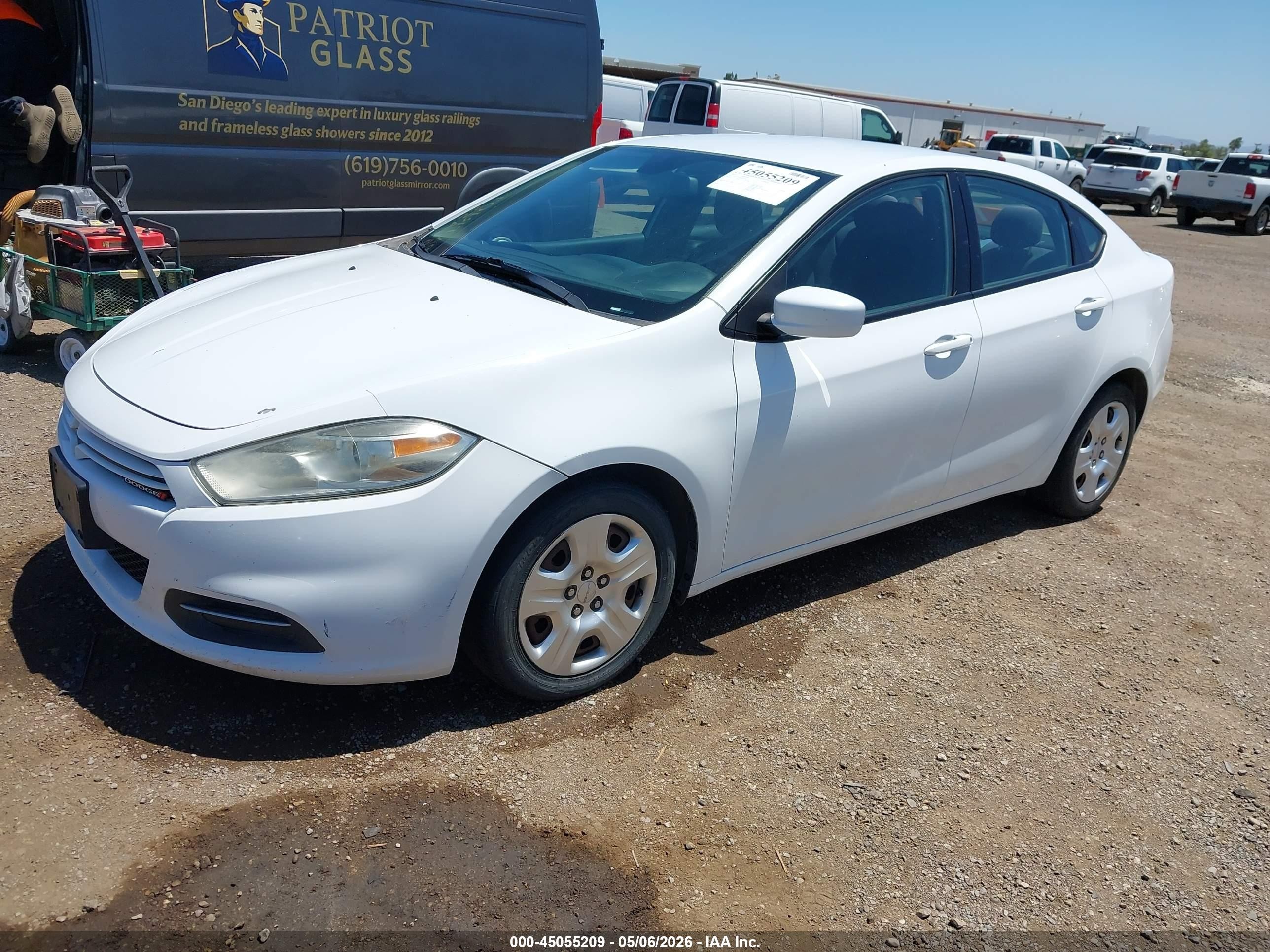 2015 Dodge Dart Se White vin: 1C3CDFAA0FD415921