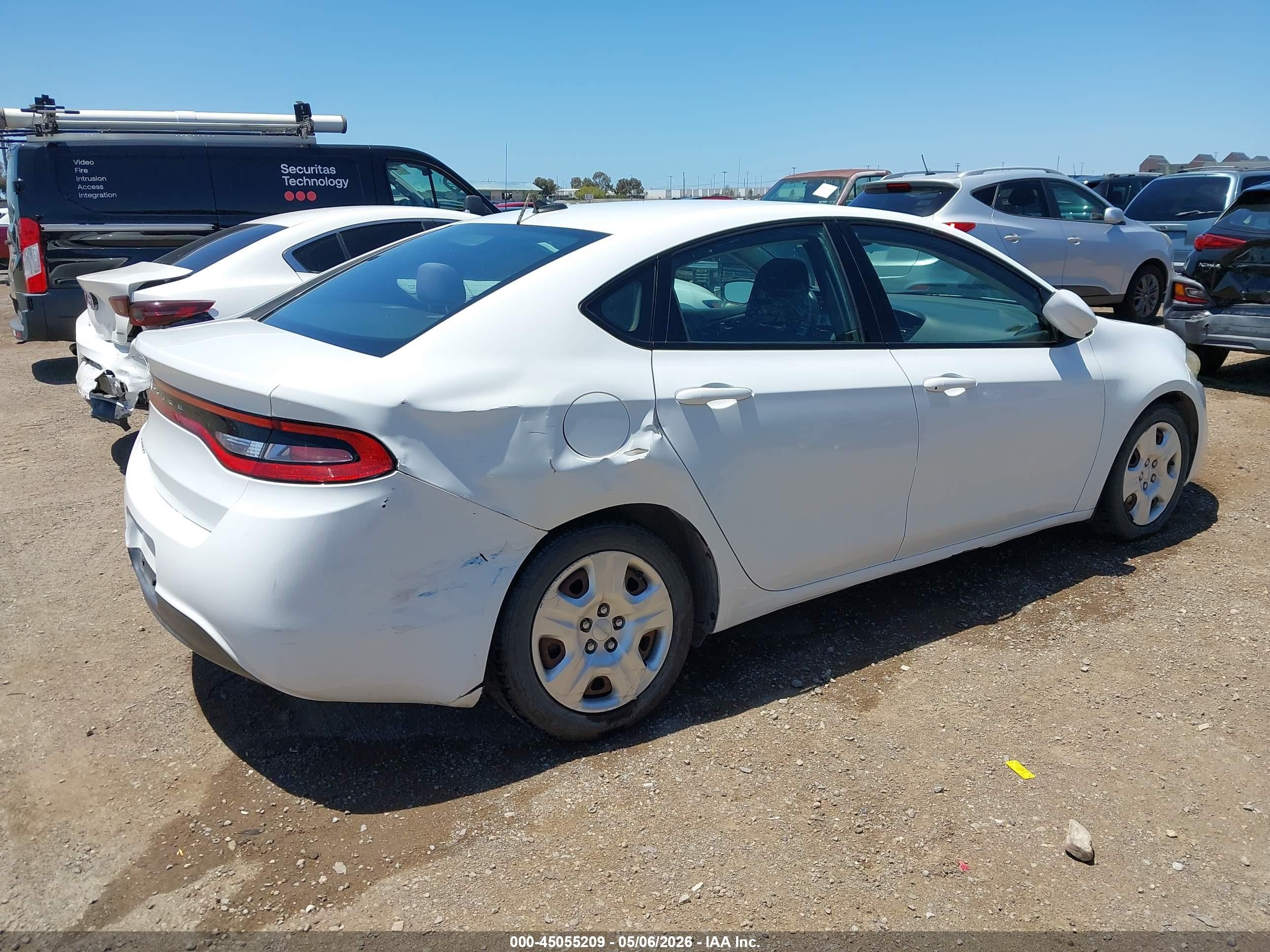 2015 Dodge Dart Se White vin: 1C3CDFAA0FD415921