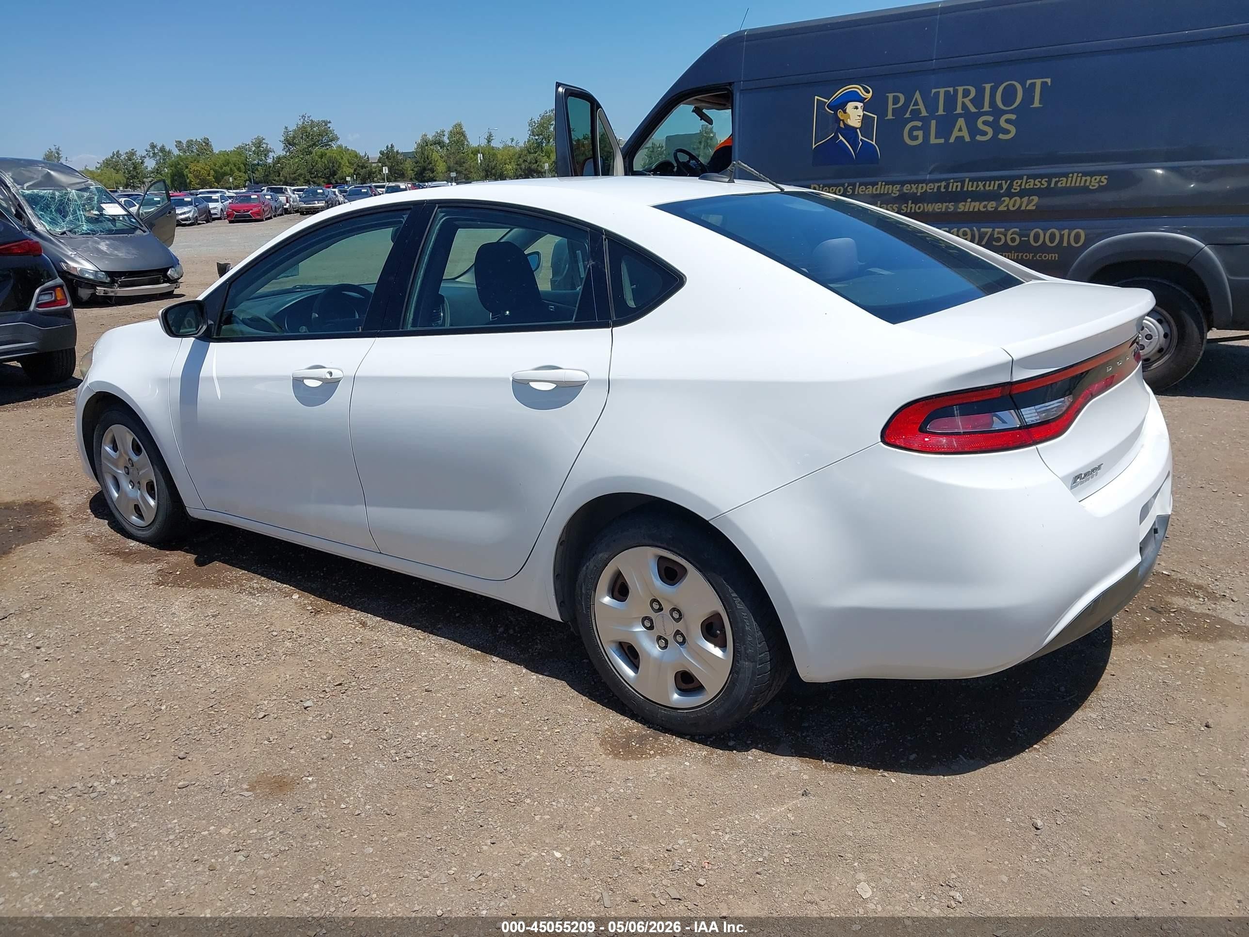 2015 Dodge Dart Se White vin: 1C3CDFAA0FD415921