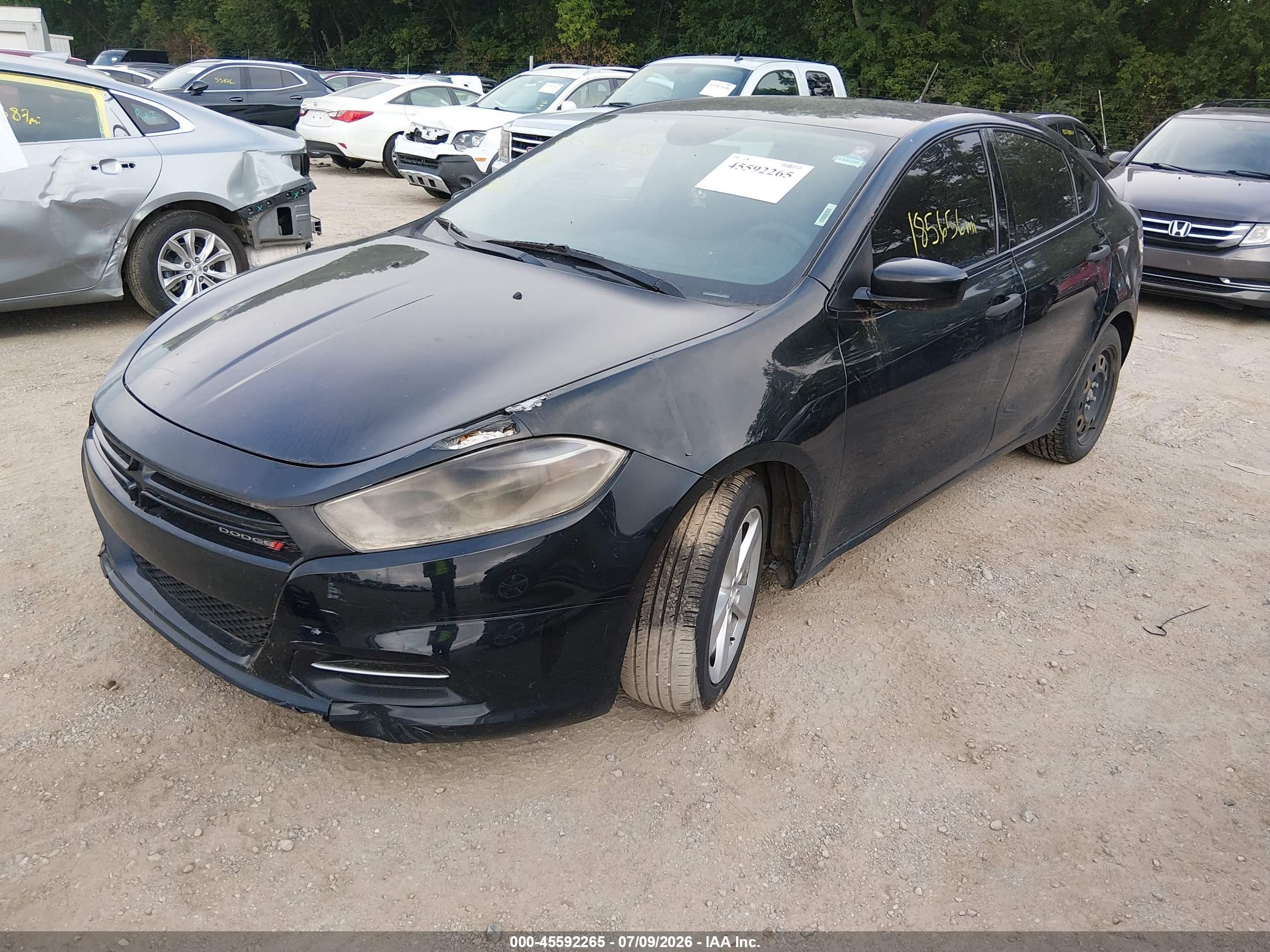 2013 Dodge Dart Se Black vin: 1C3CDFAA1DD727453