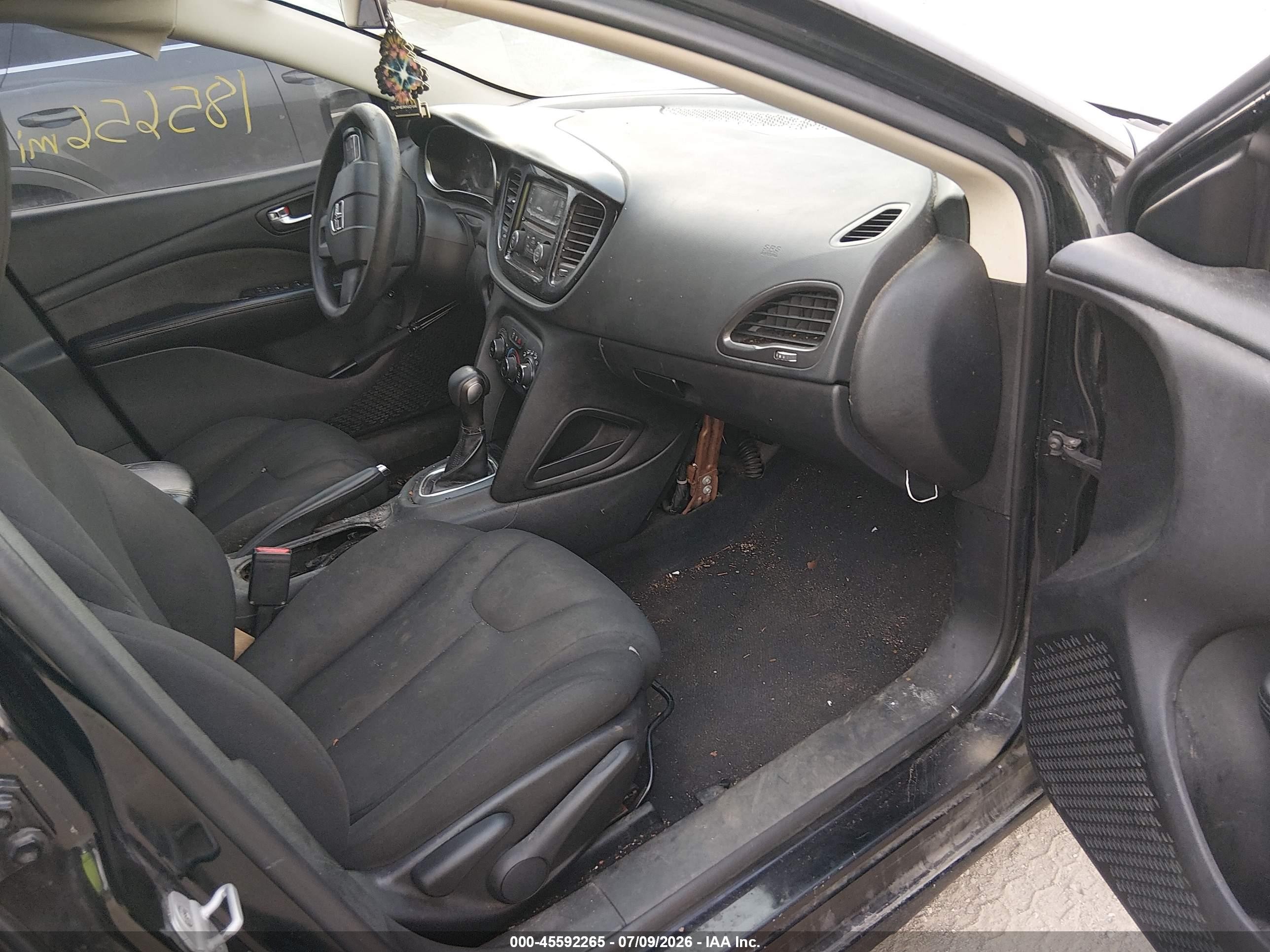 2013 Dodge Dart Se Black vin: 1C3CDFAA1DD727453