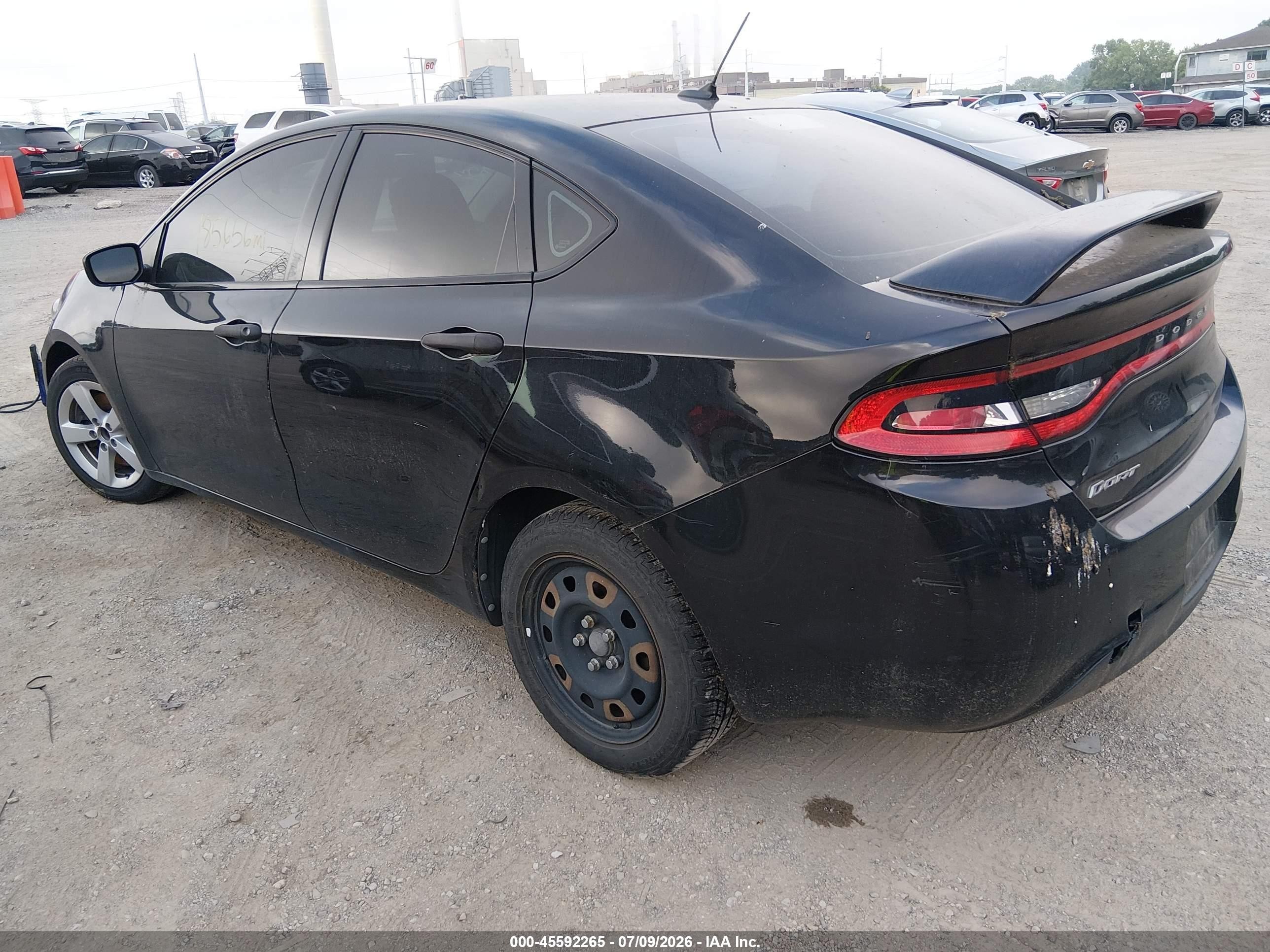 2013 Dodge Dart Se Black vin: 1C3CDFAA1DD727453