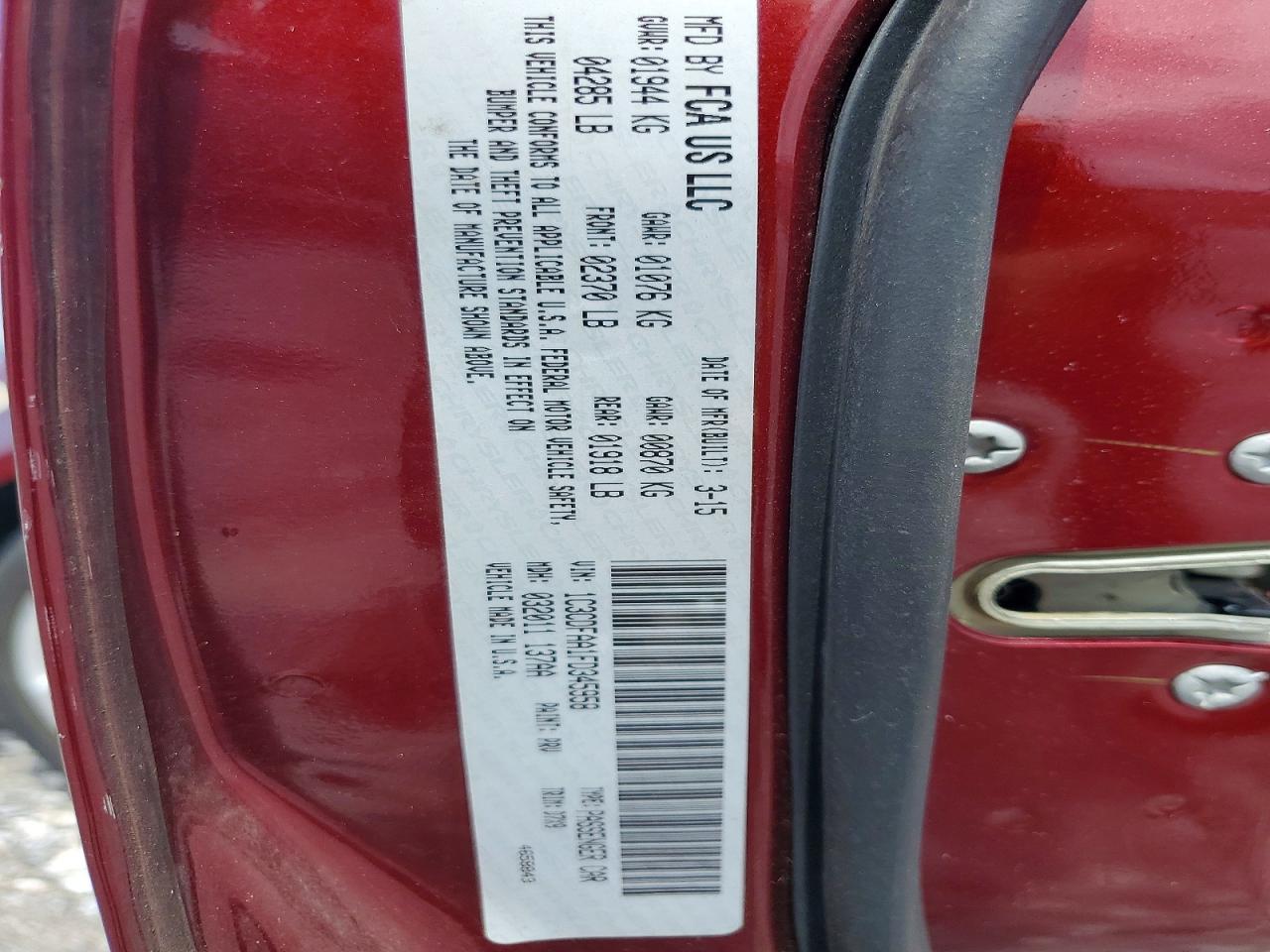 2015 Dodge Dart Se Burgundy vin: 1C3CDFAA1FD345958