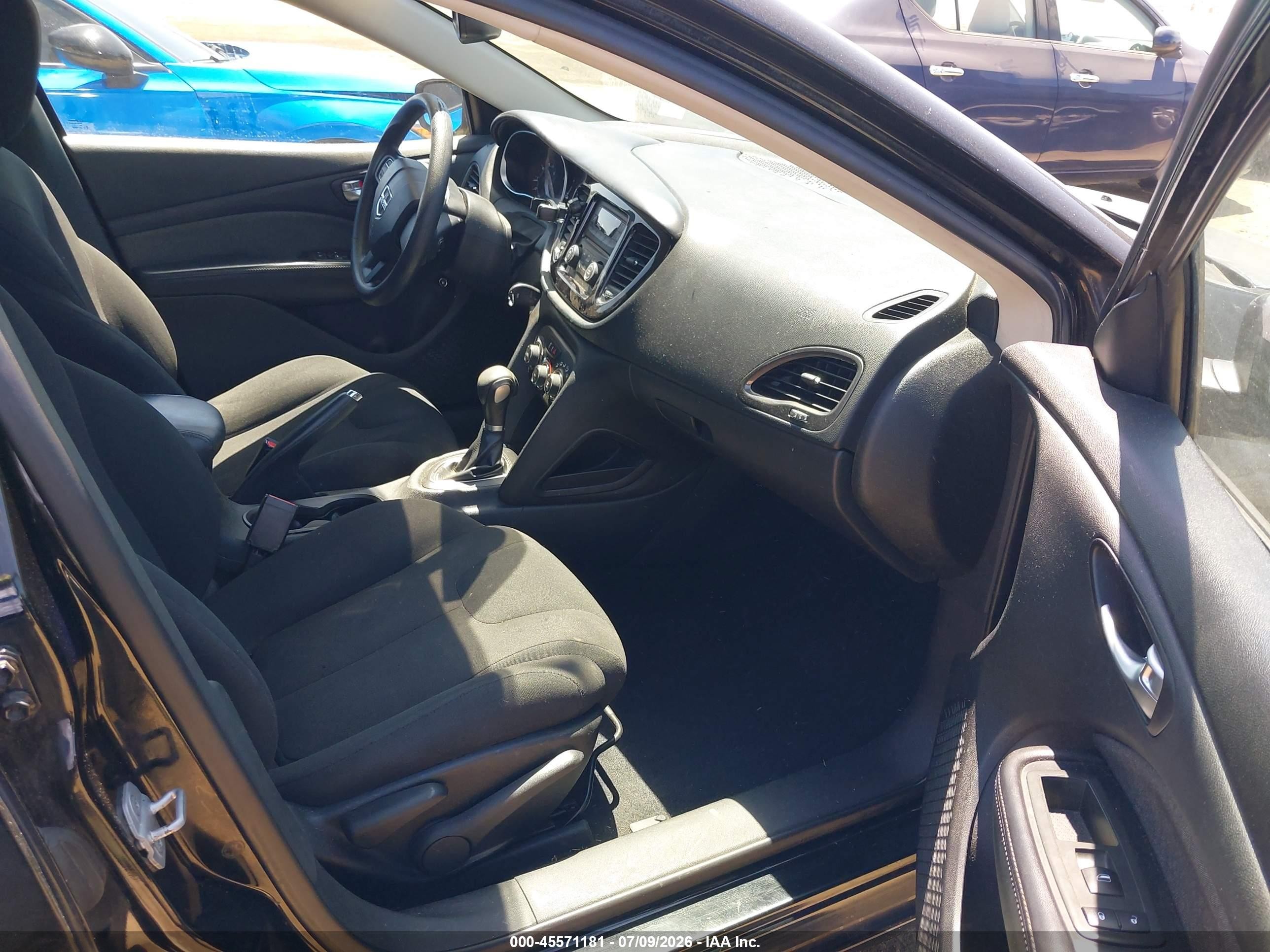 2013 Dodge Dart Se Black vin: 1C3CDFAA2DD194755