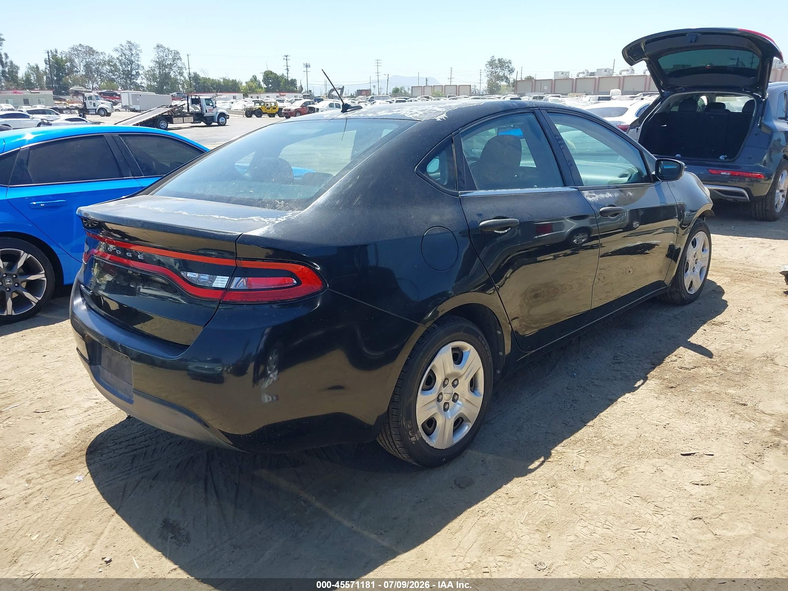 2013 Dodge Dart Se Black vin: 1C3CDFAA2DD194755
