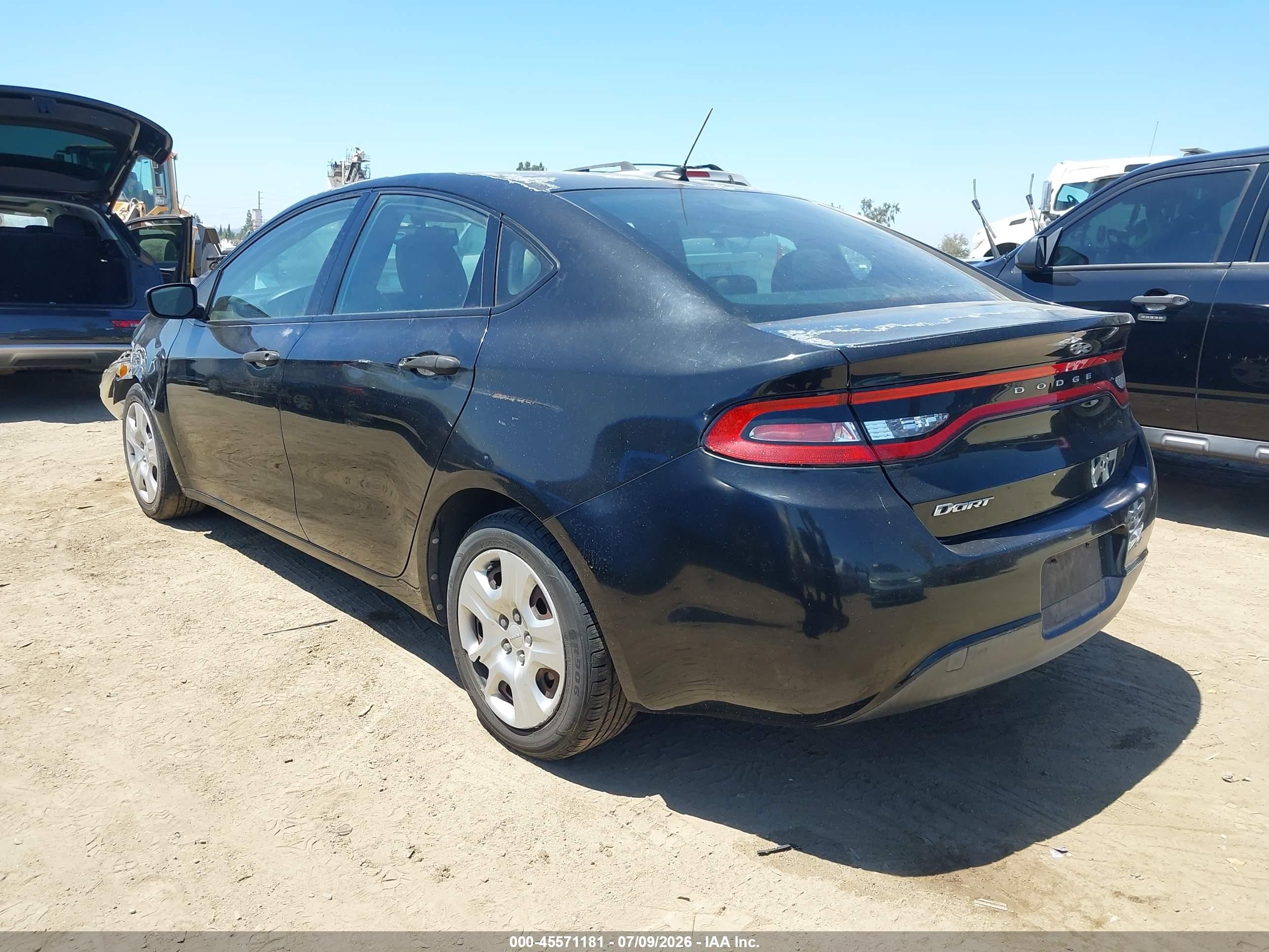 2013 Dodge Dart Se Black vin: 1C3CDFAA2DD194755