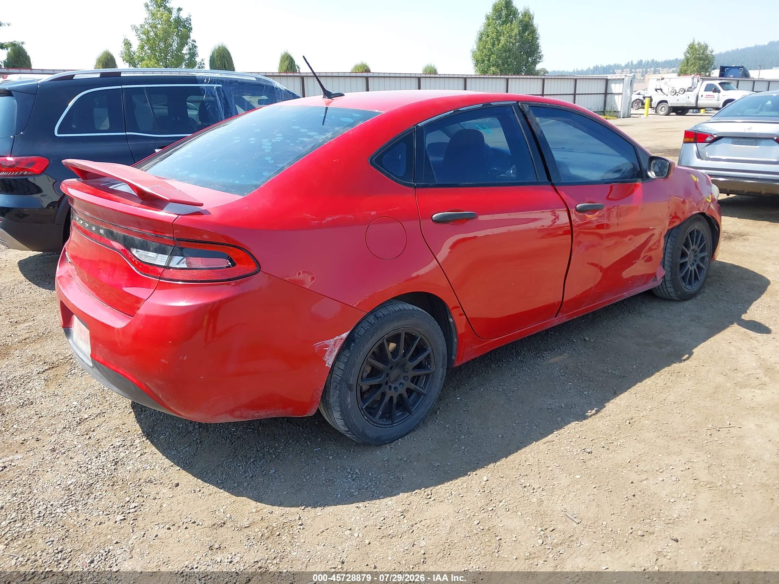 2013 Dodge Dart Se Red vin: 1C3CDFAA2DD245042