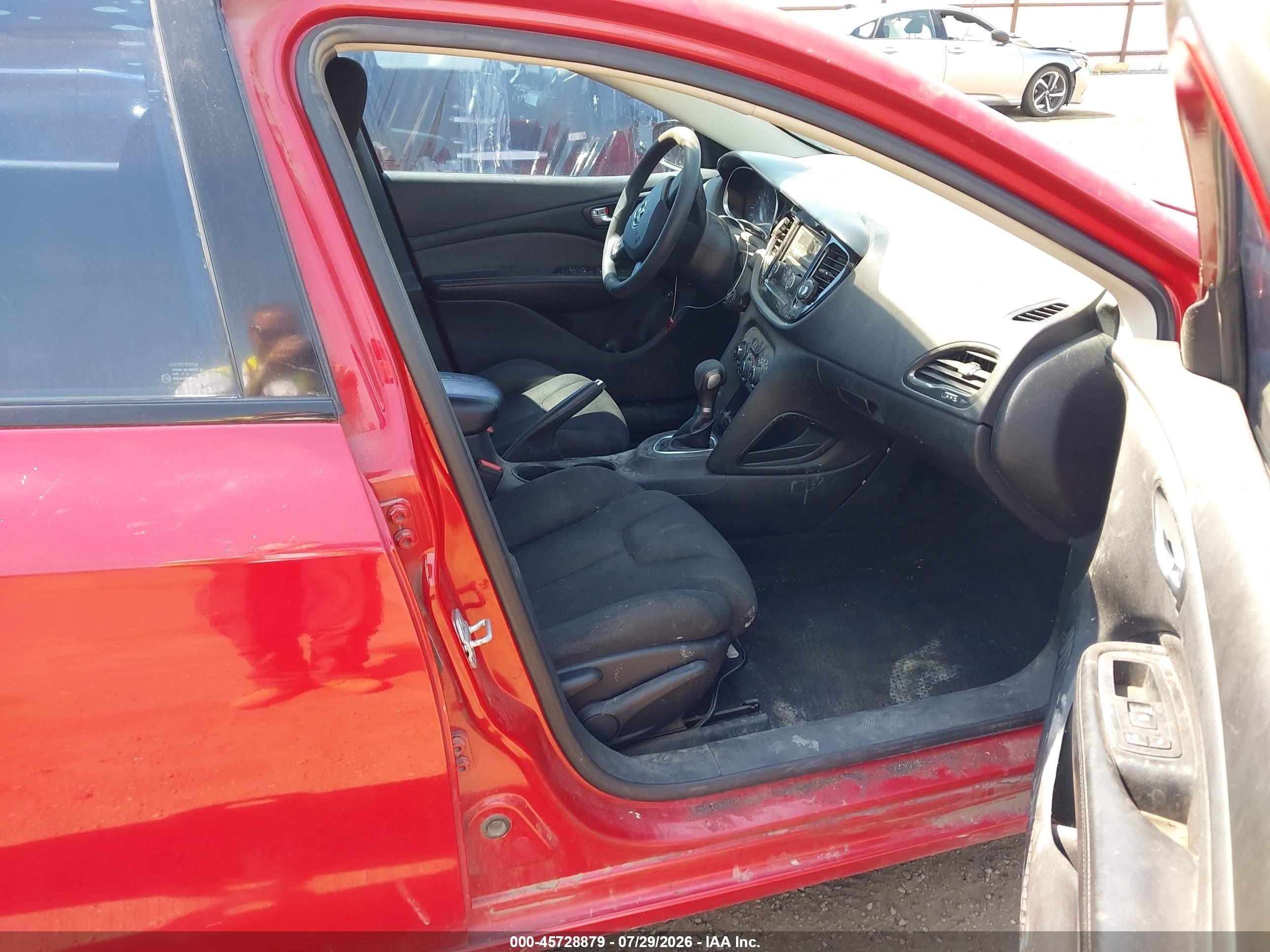 2013 Dodge Dart Se Red vin: 1C3CDFAA2DD245042