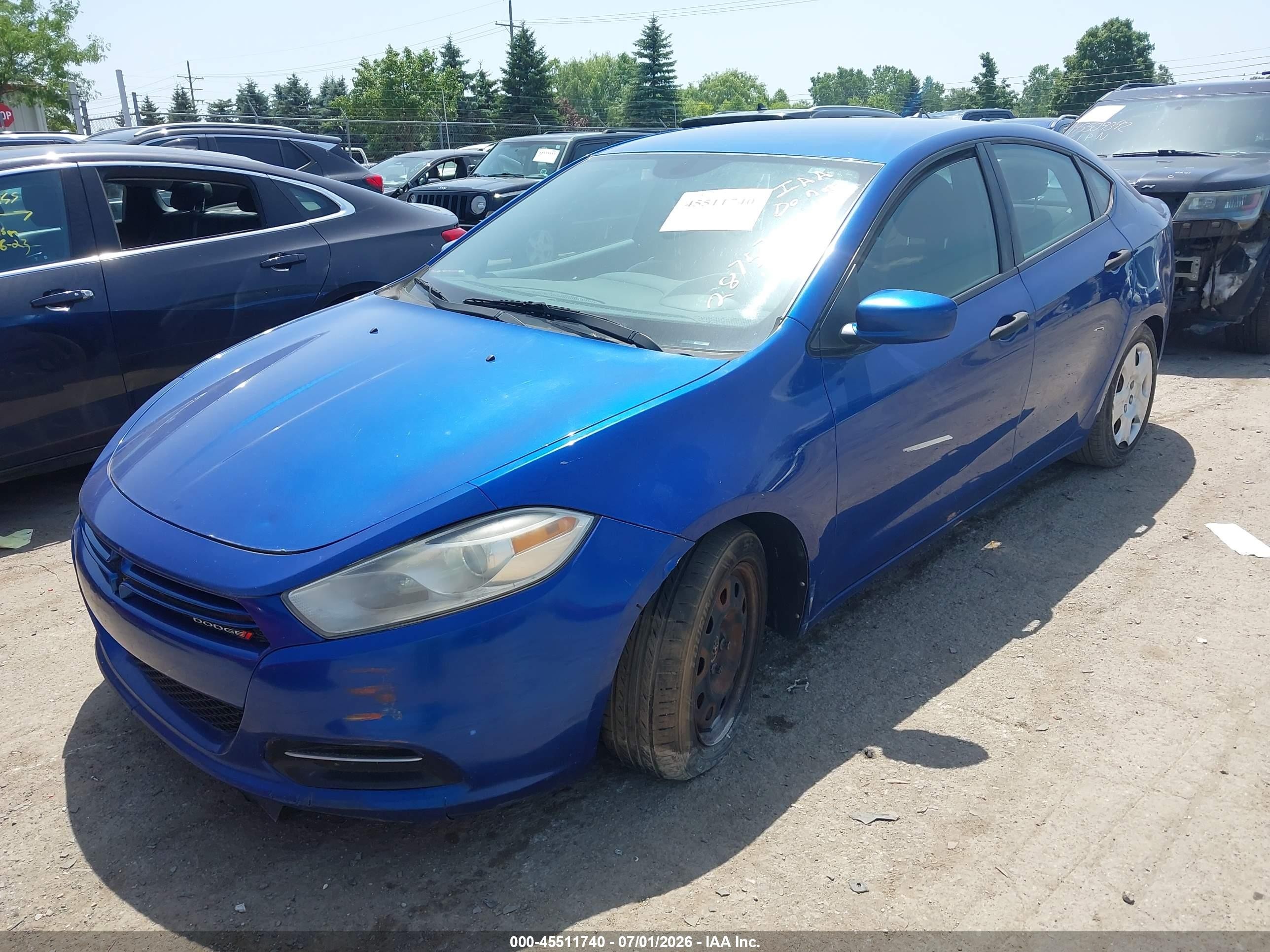 2013 Dodge Dart Se/aero Blue vin: 1C3CDFAA2DD287579