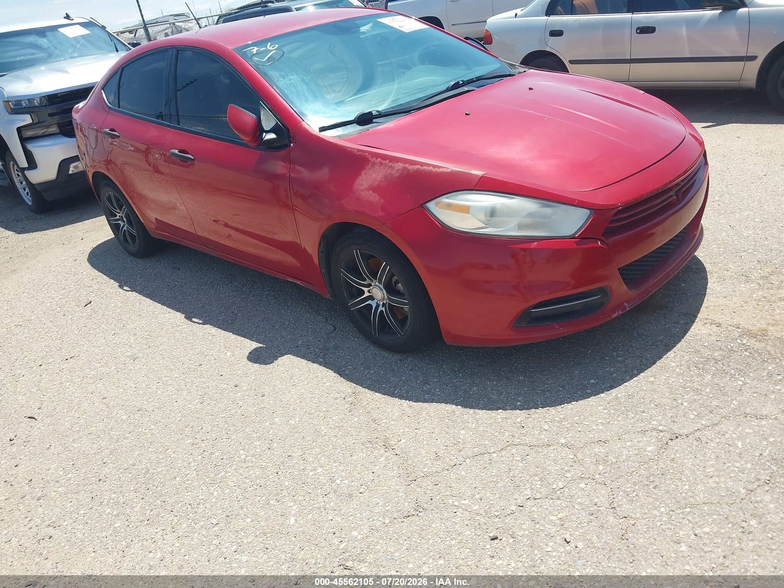2013 Dodge Dart Se Red vin: 1C3CDFAA2DD345111
