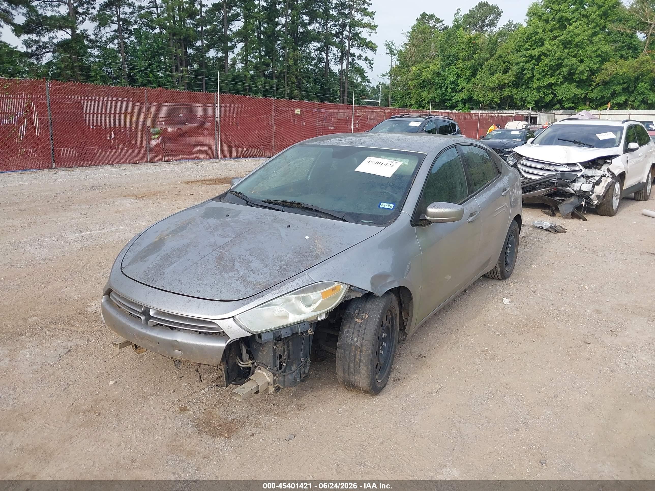 2015 Dodge Dart Se Silver vin: 1C3CDFAA2FD224274